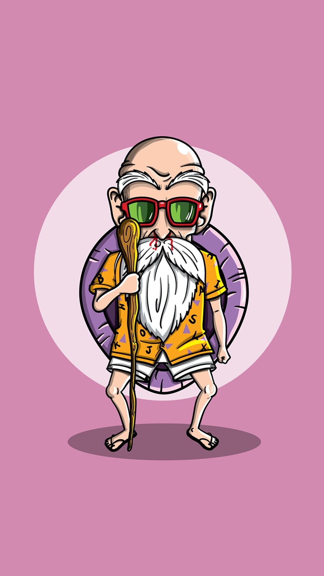 Master Roshi, Artistic inspiration, Creative expression, Captivating artwork, 1080x1920 Full HD Phone