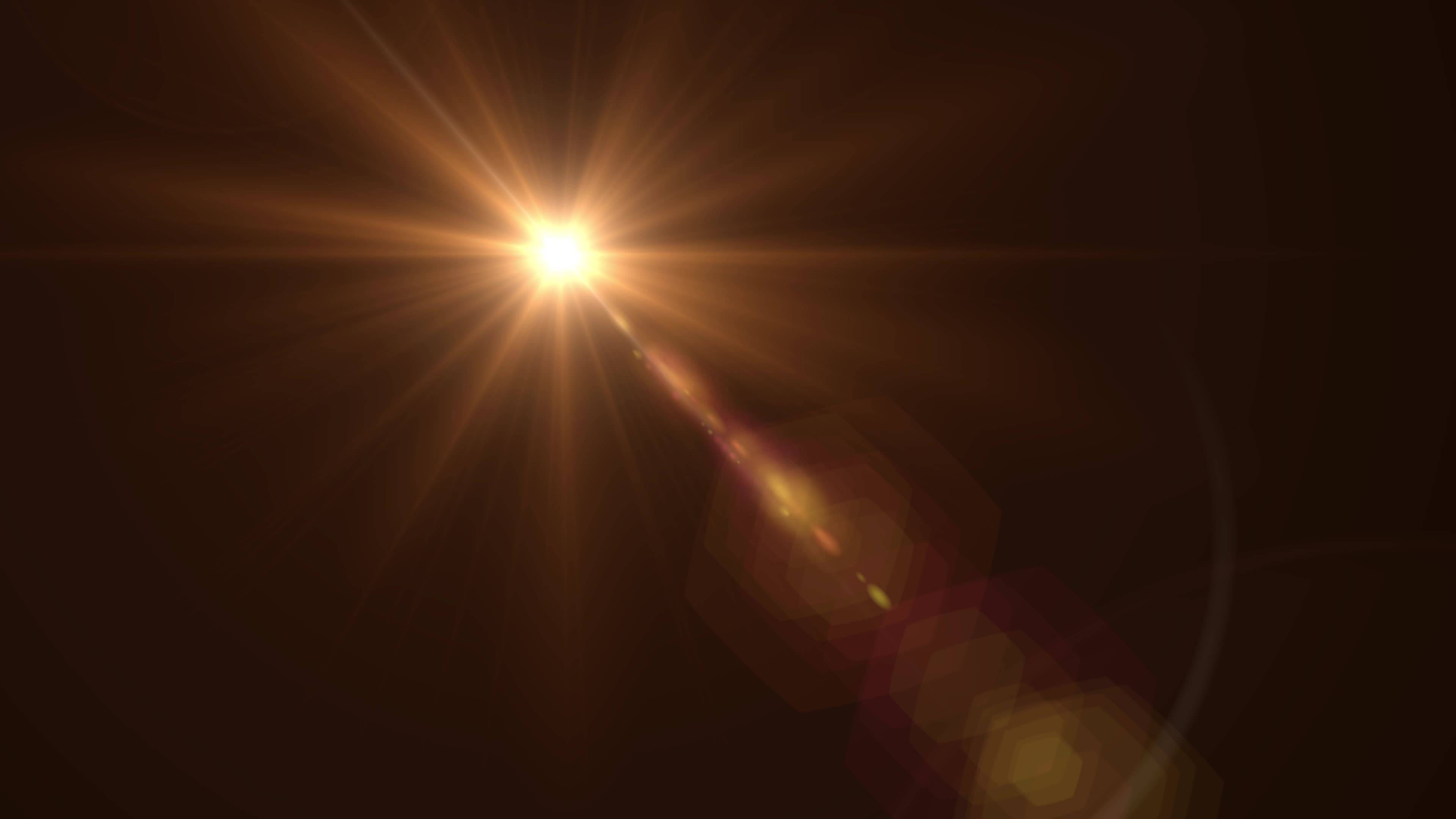 Bright lens flare, Sun and light effects, 3840x2160 4K Desktop