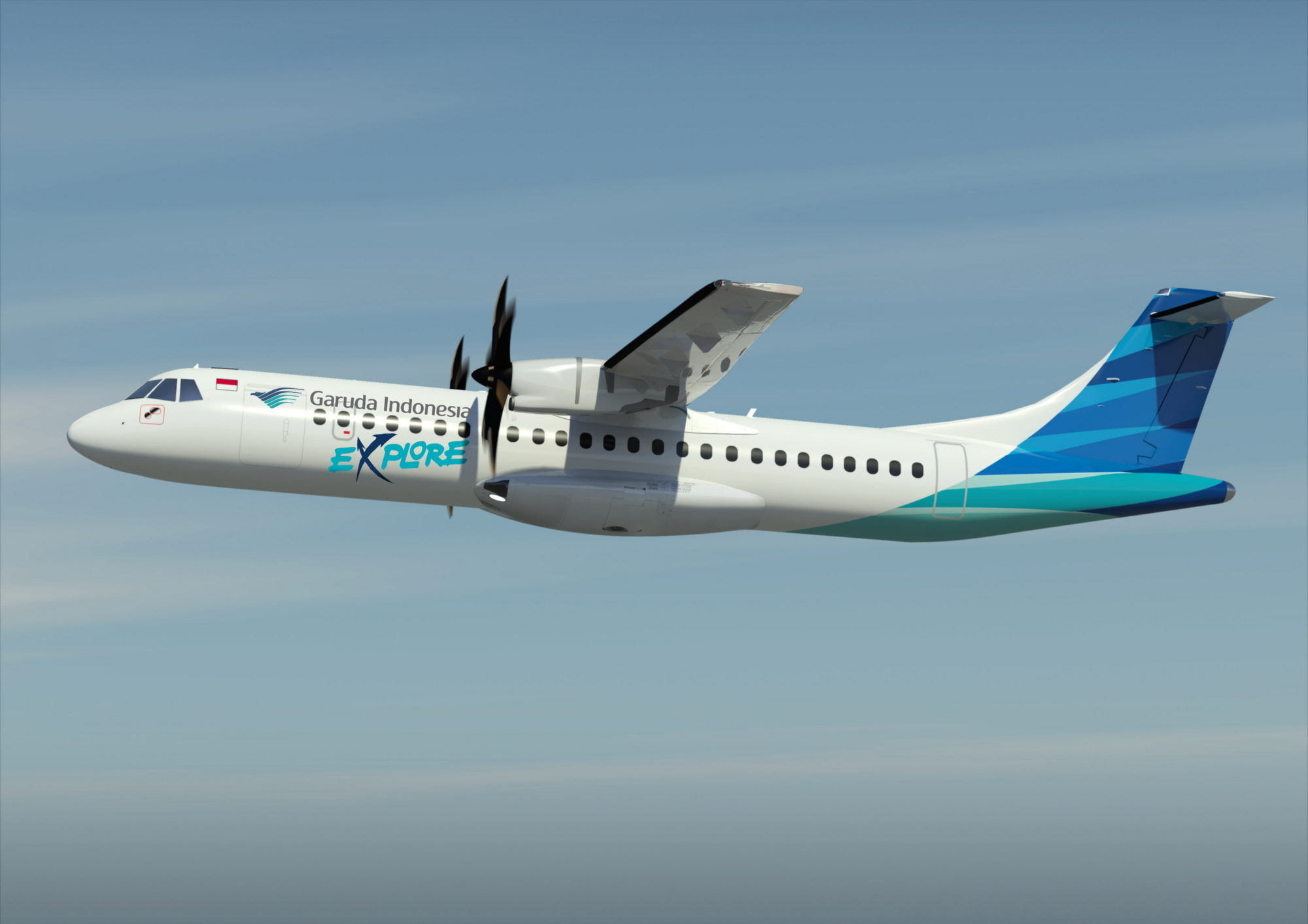 ATR 72, Garuda Indonesia, First ATR 72 600 Takes Off, 2000x1420 HD Desktop