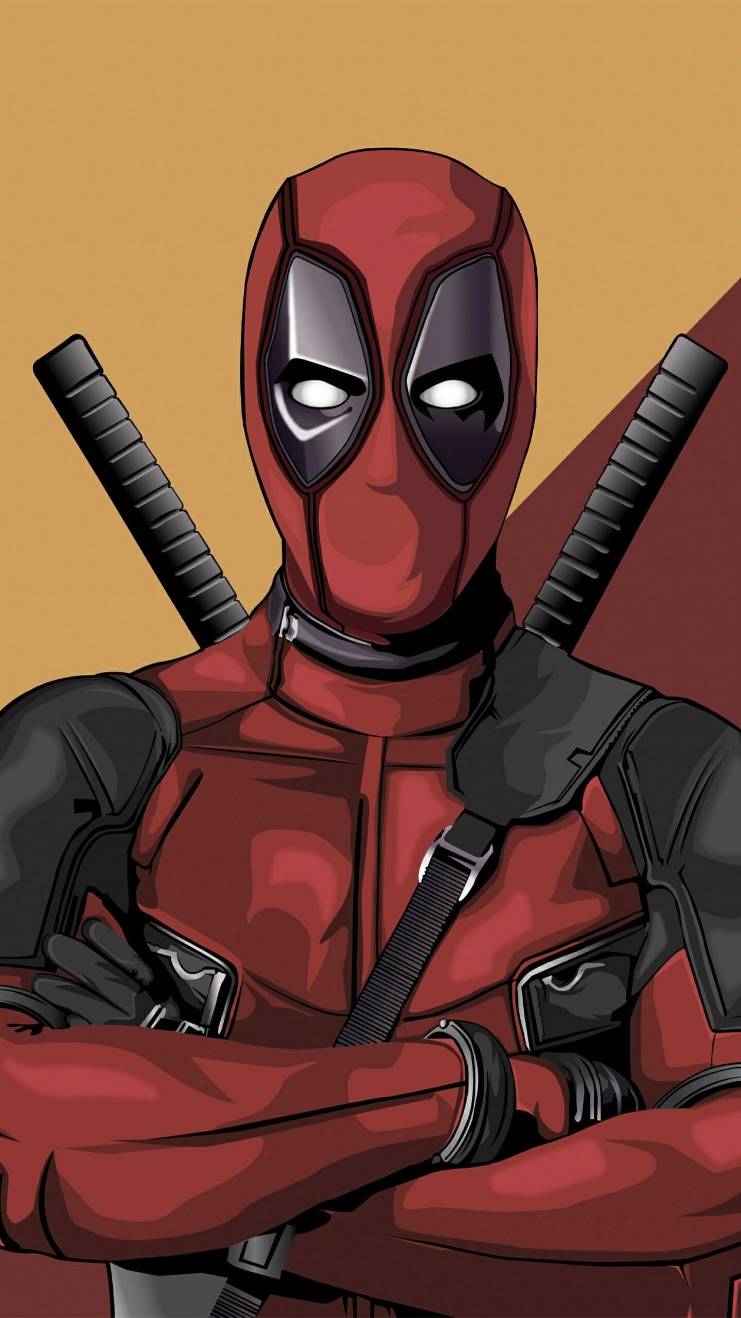 Deadpool, Vector artwork, 4k HD image, Digital art, 1440x2560 HD Phone