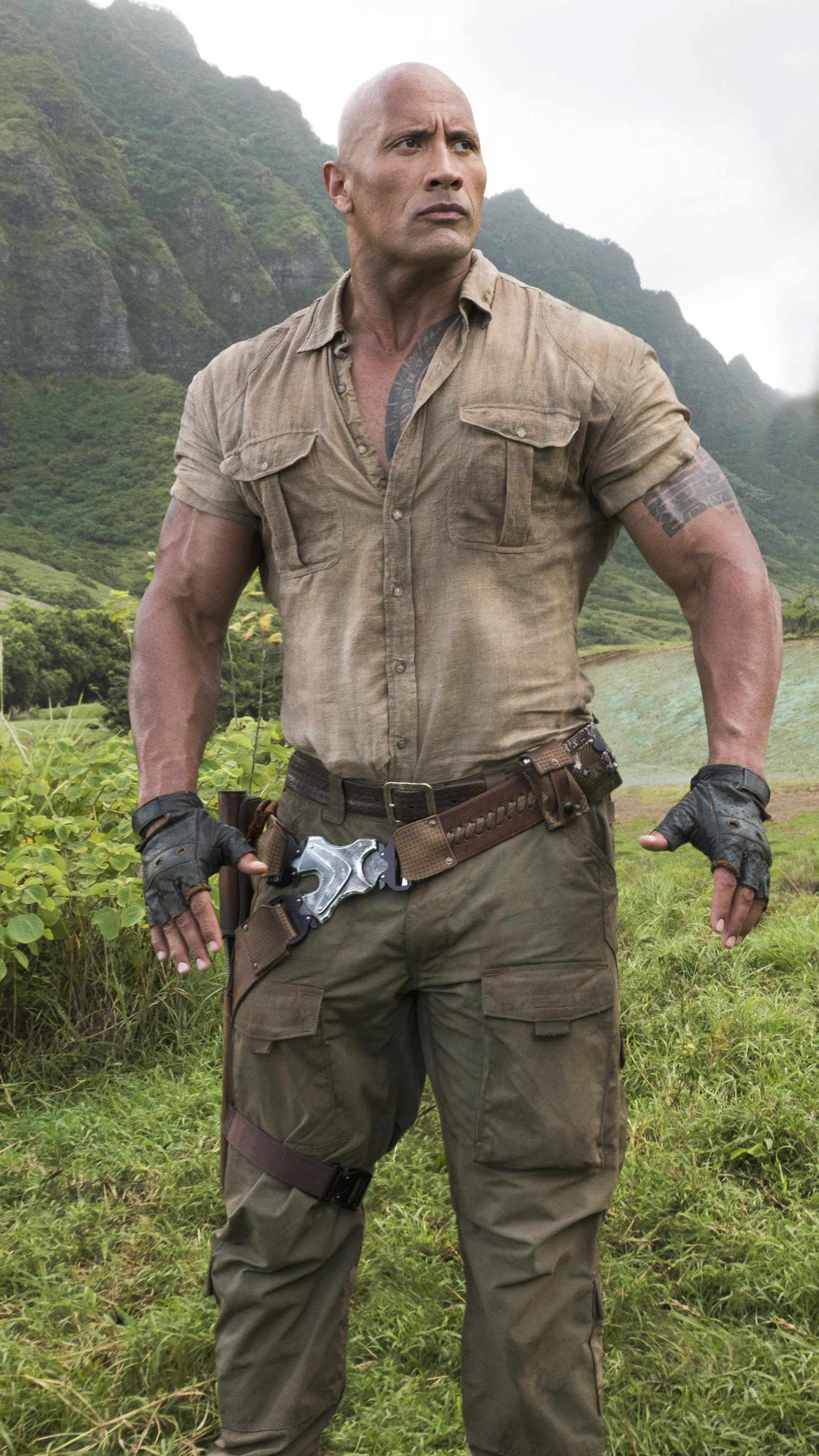 Jumanji: Welcome to the Jungle, Dwayne Johnson in Jumanji, Sony Xperia X XZ Z5 Premium, Wallpapers, 2160x3840 4K Phone