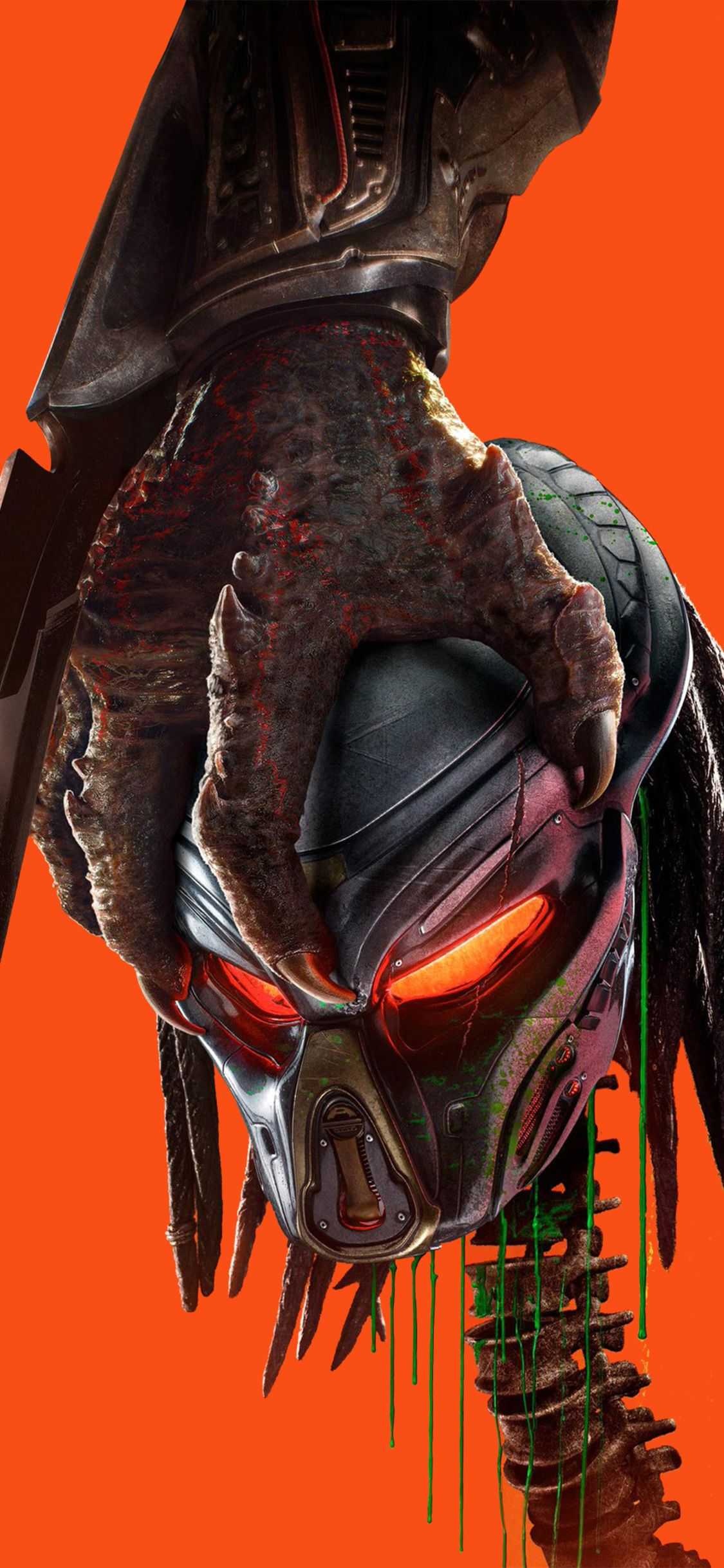 Predator background, Alien warrior, Hunting instinct, Terrifying creature, 1130x2440 HD Phone