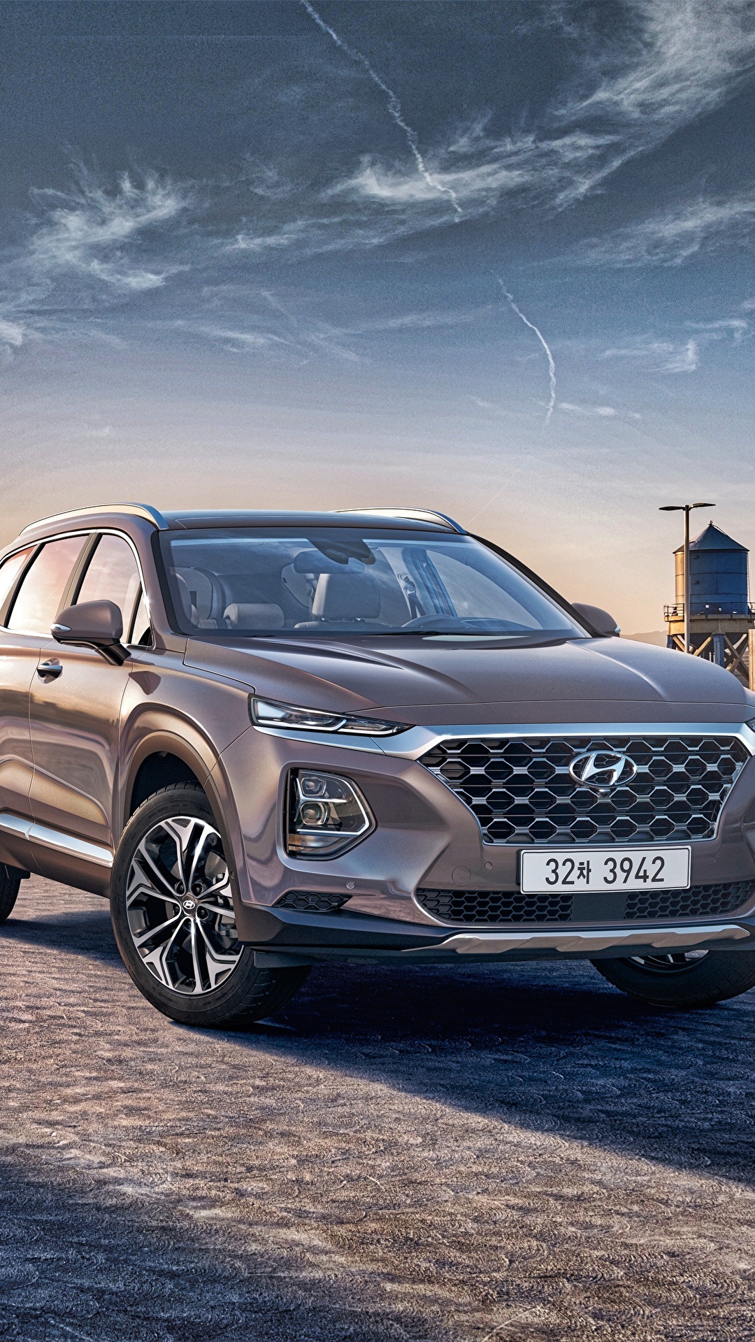 Hyundai Santa Fe, 2018 auto, Front metallic, 1080x1920 Full HD Phone