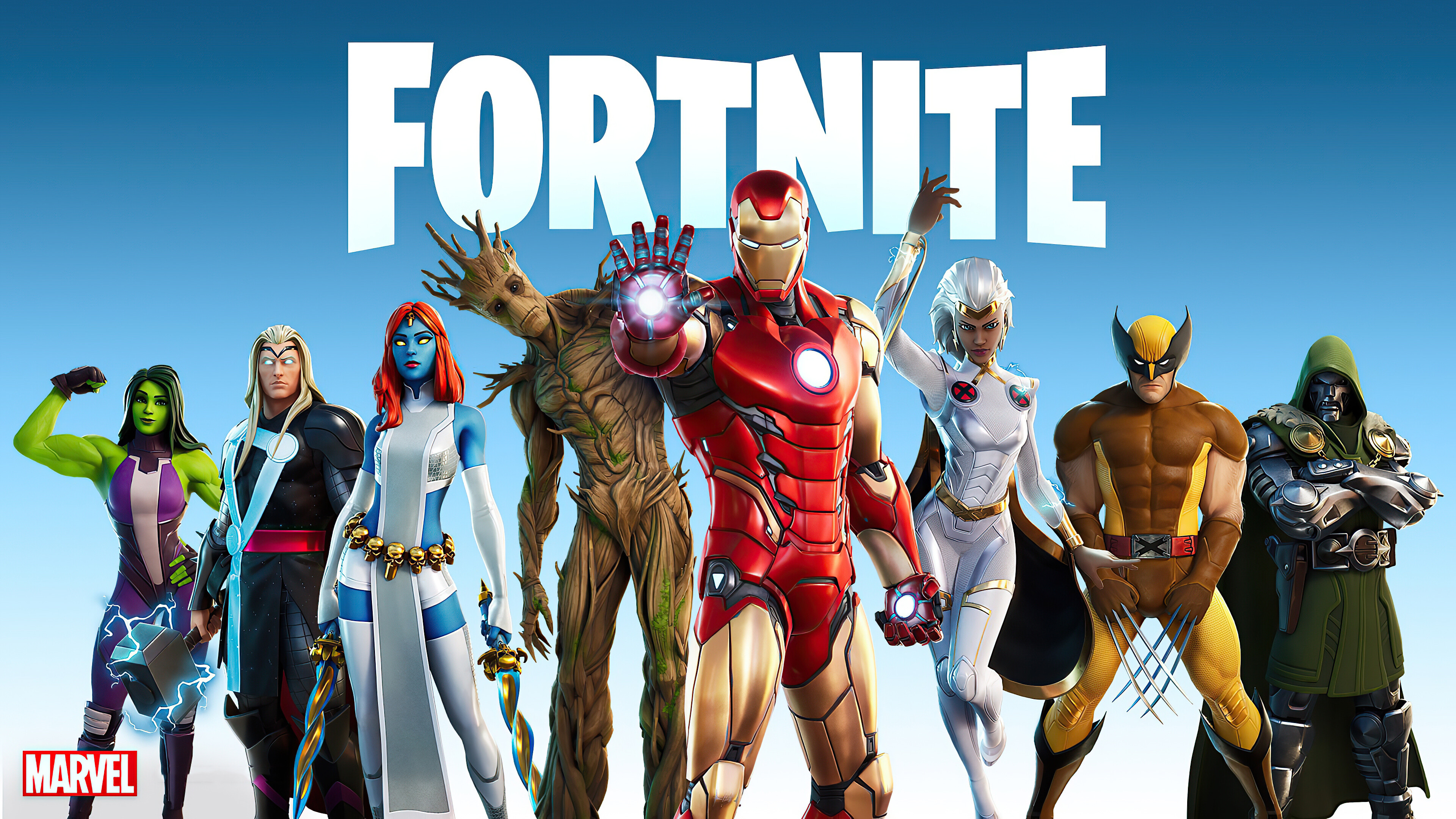 Fortnite Season 4, Marvel crossover, Nexus War, Epic showdown, 3840x2160 4K Desktop