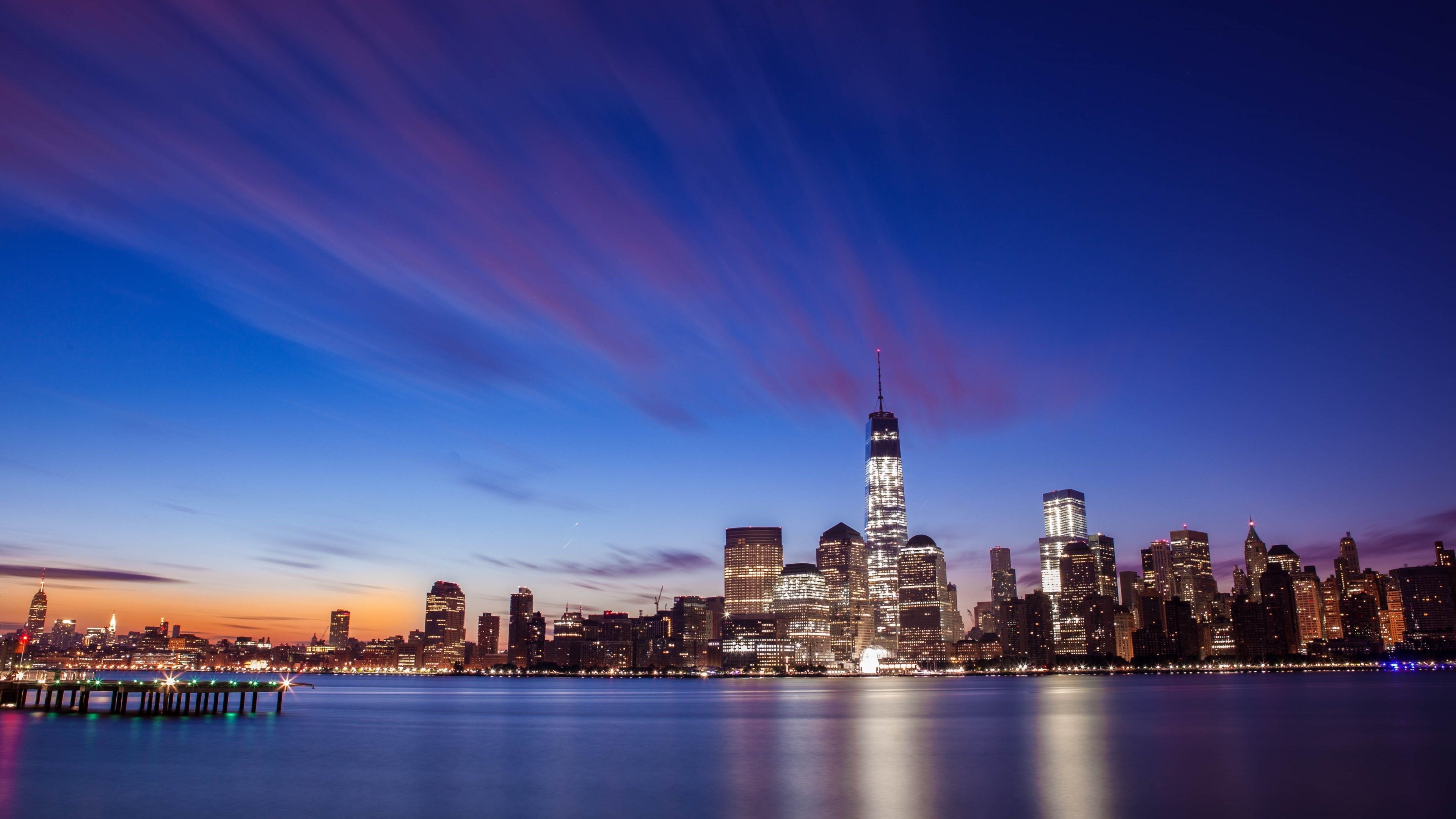 Oakland Skyline, New York City 4K wallpaper, 3840x2160 4K Desktop