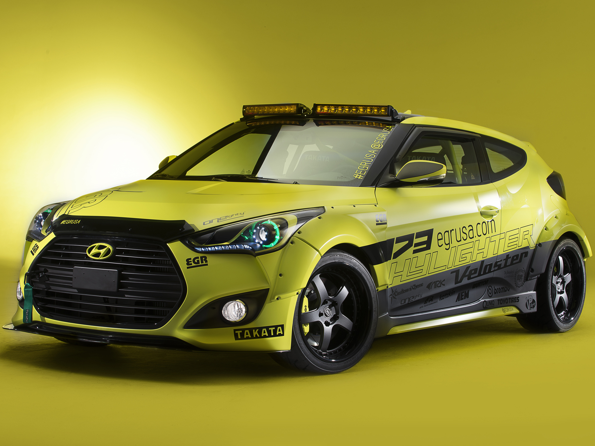 Turbo Night Racer, Hyundai Veloster Wallpaper, 2050x1540 HD Desktop