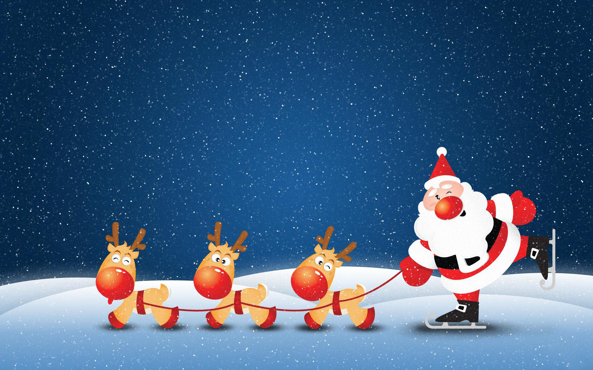 Santa skating, Father Christmas Wallpaper, 1920x1200 HD Desktop