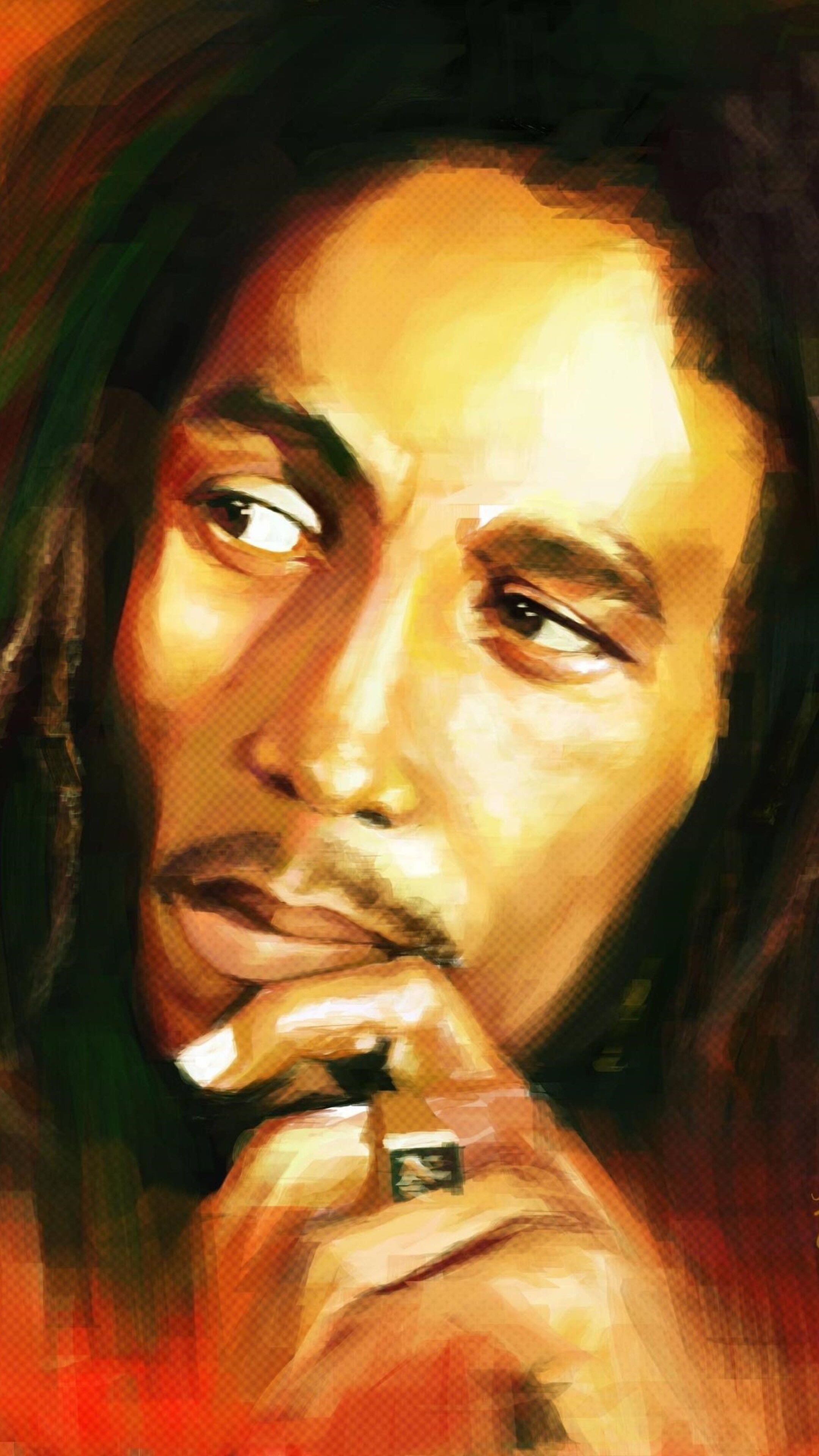 Bob Marley, Painted perfection, Sony Xperia wallpapers, Artistic brilliance, 2160x3840 4K Phone