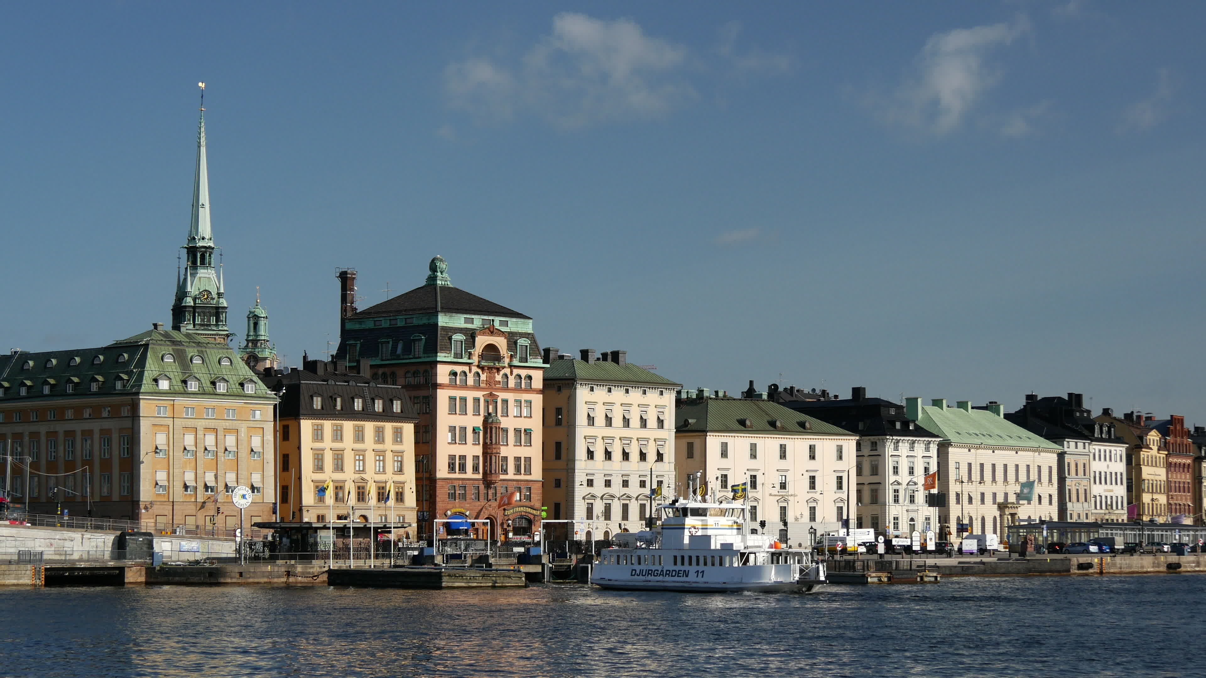 Djurgarden ferry, Gamla Stan departure, Stockholm waterways, City exploration, 3840x2160 4K Desktop