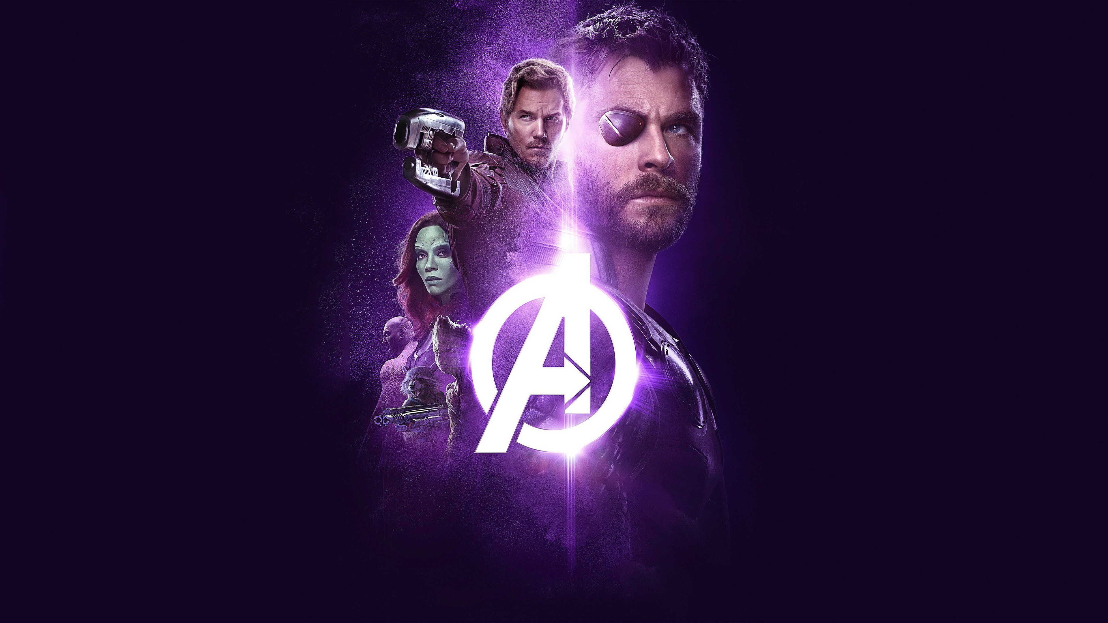 Avengers Infinity War, Power Stone poster, 1440p resolution, Marvel visuals, 3840x2160 4K Desktop