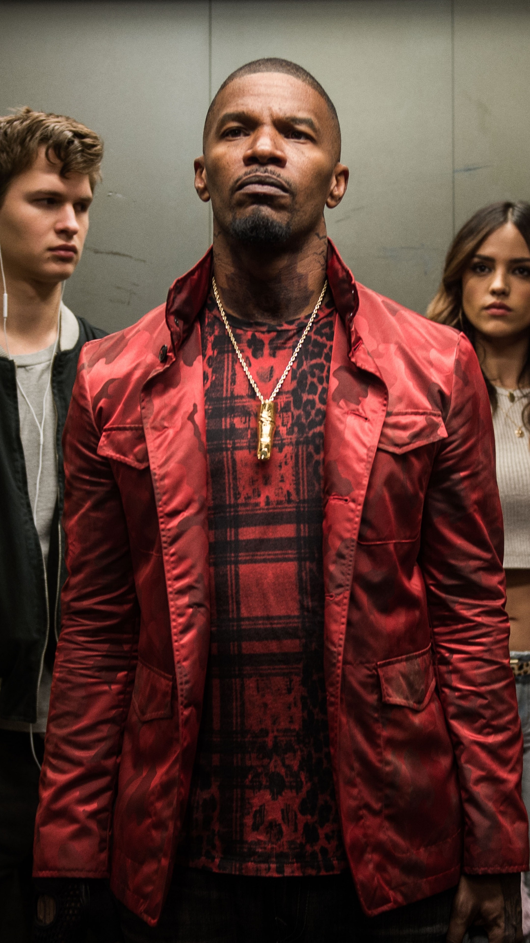 Baby Driver movie wallpaper, Jon Hamm, Ansel Elgort, Eiza Gonzalez, 2160x3840 4K Phone