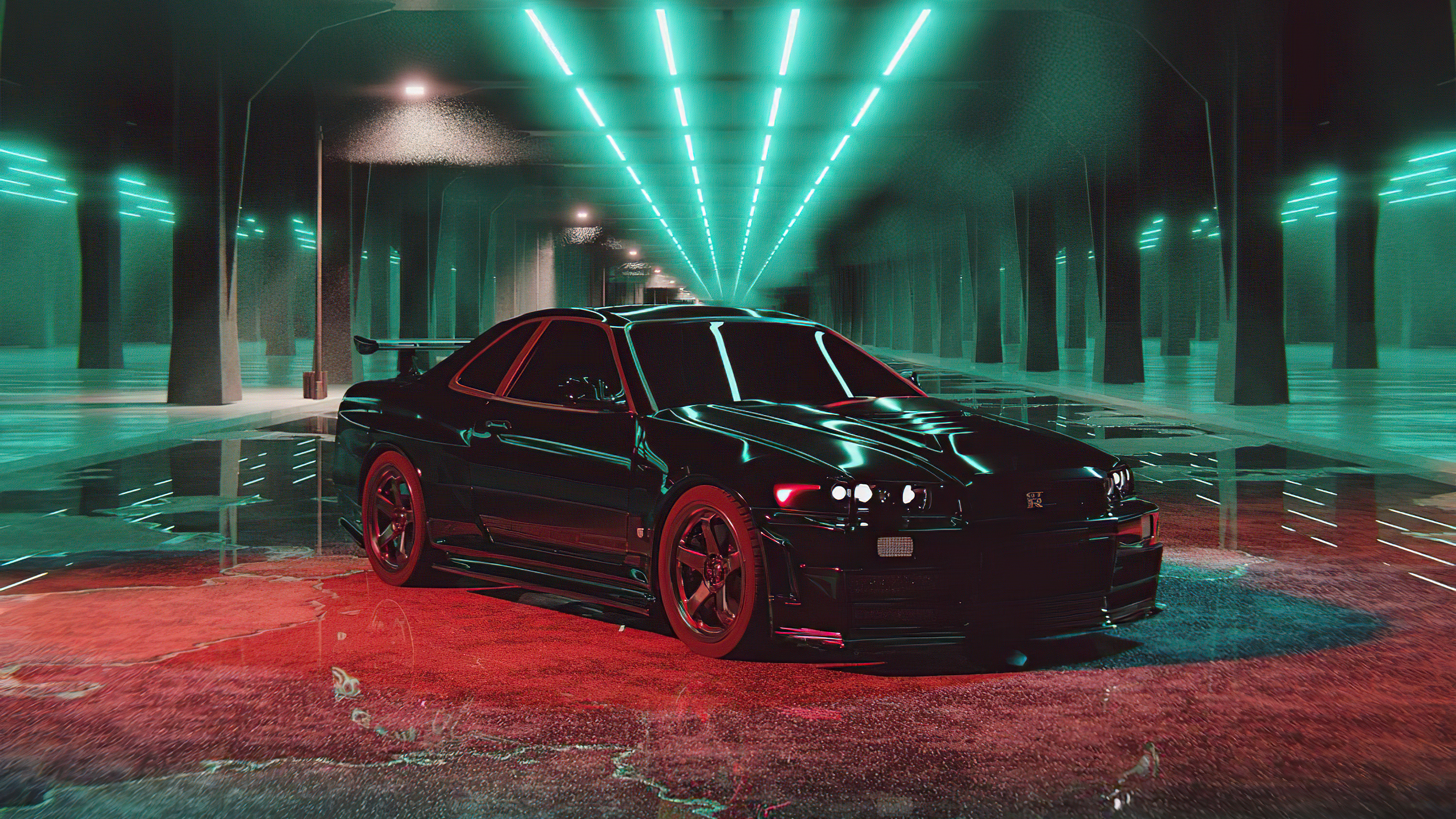 Underground Parking, Skyline Car Wallpaper, 3840x2160 4K Desktop