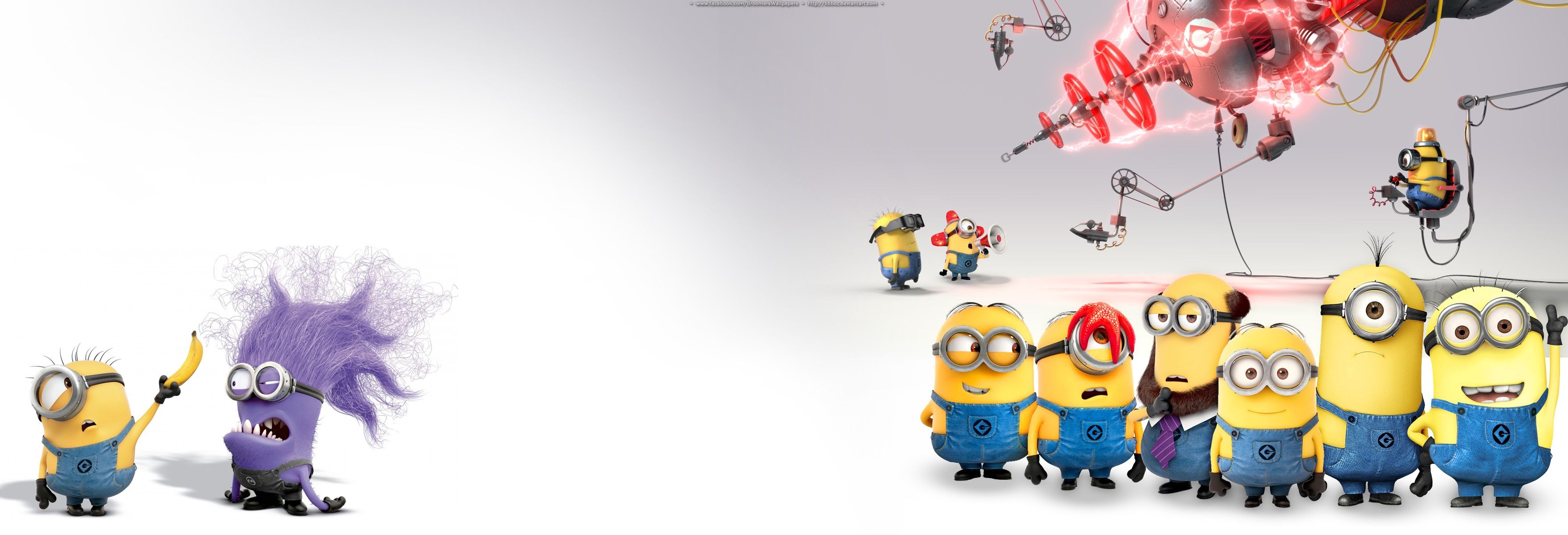 Minions animation, Dual screen, Minion pictures, Minion wallpaper, 3520x1200 Dual Screen Desktop