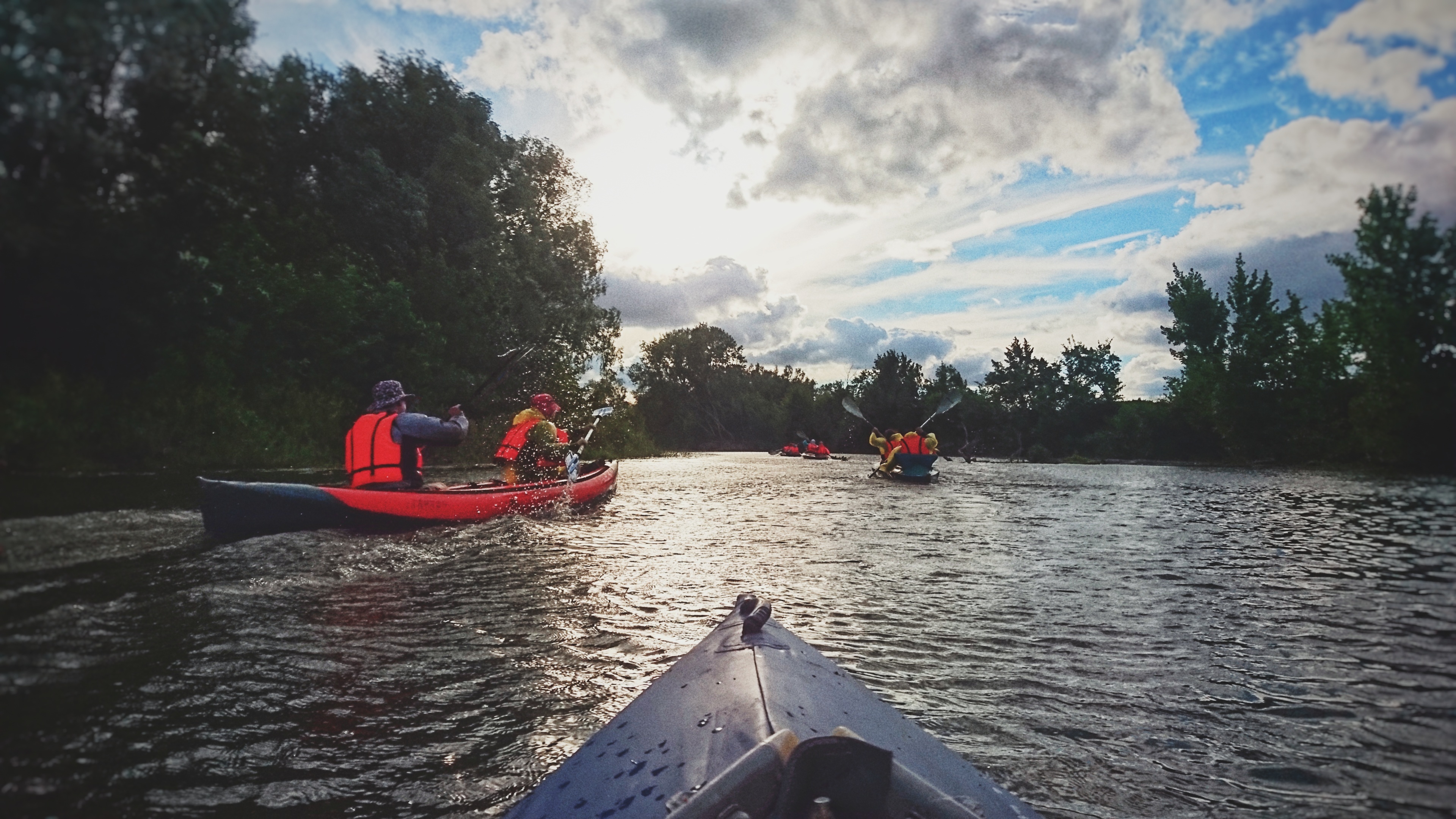 Summer river sky, Canoeing loch, 3840x2160 4K Desktop