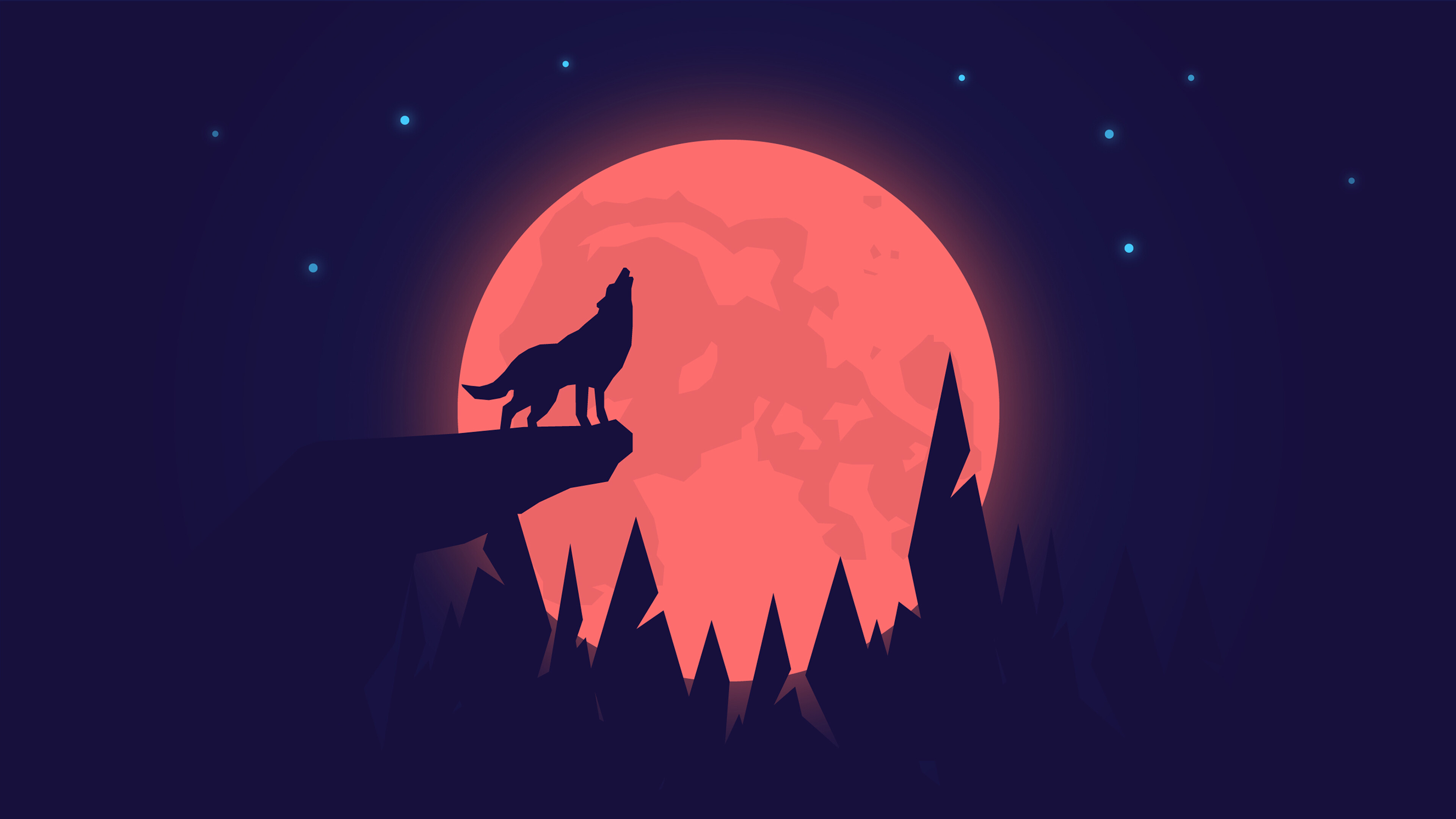 Howling, Wolves Wallpaper, 3840x2160 4K Desktop