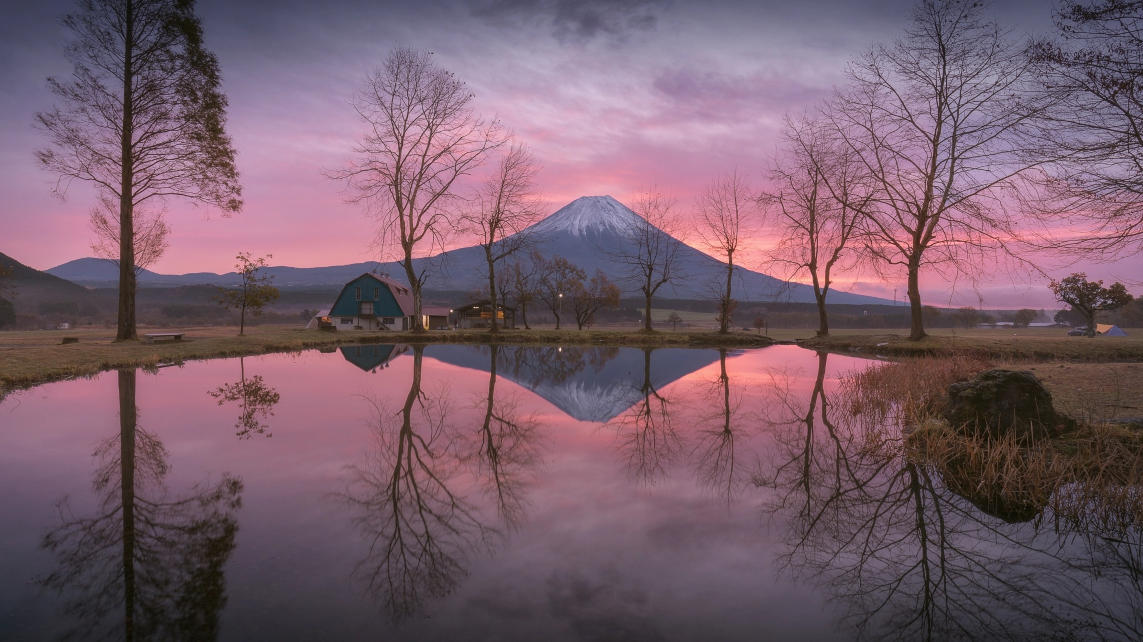 Fumotoppara campground, Mount Fuji Wallpaper, 3840x2160 4K Desktop