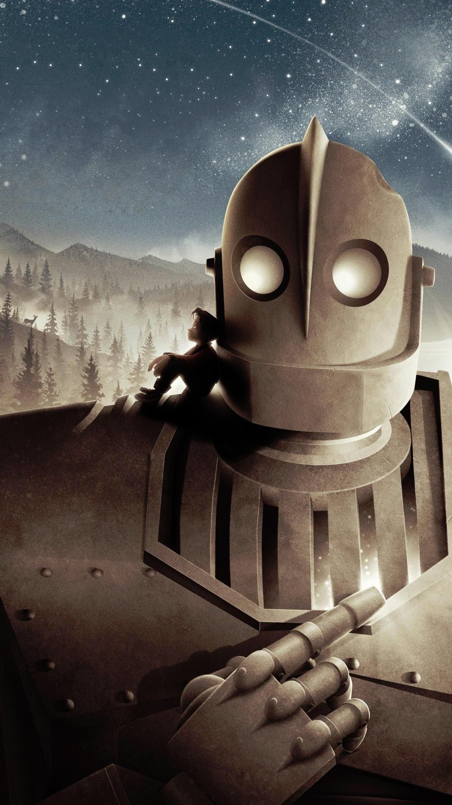 Phone wallpaper, Iron Giant movie, Animated film, Poster artwork, 1540x2740 HD Phone