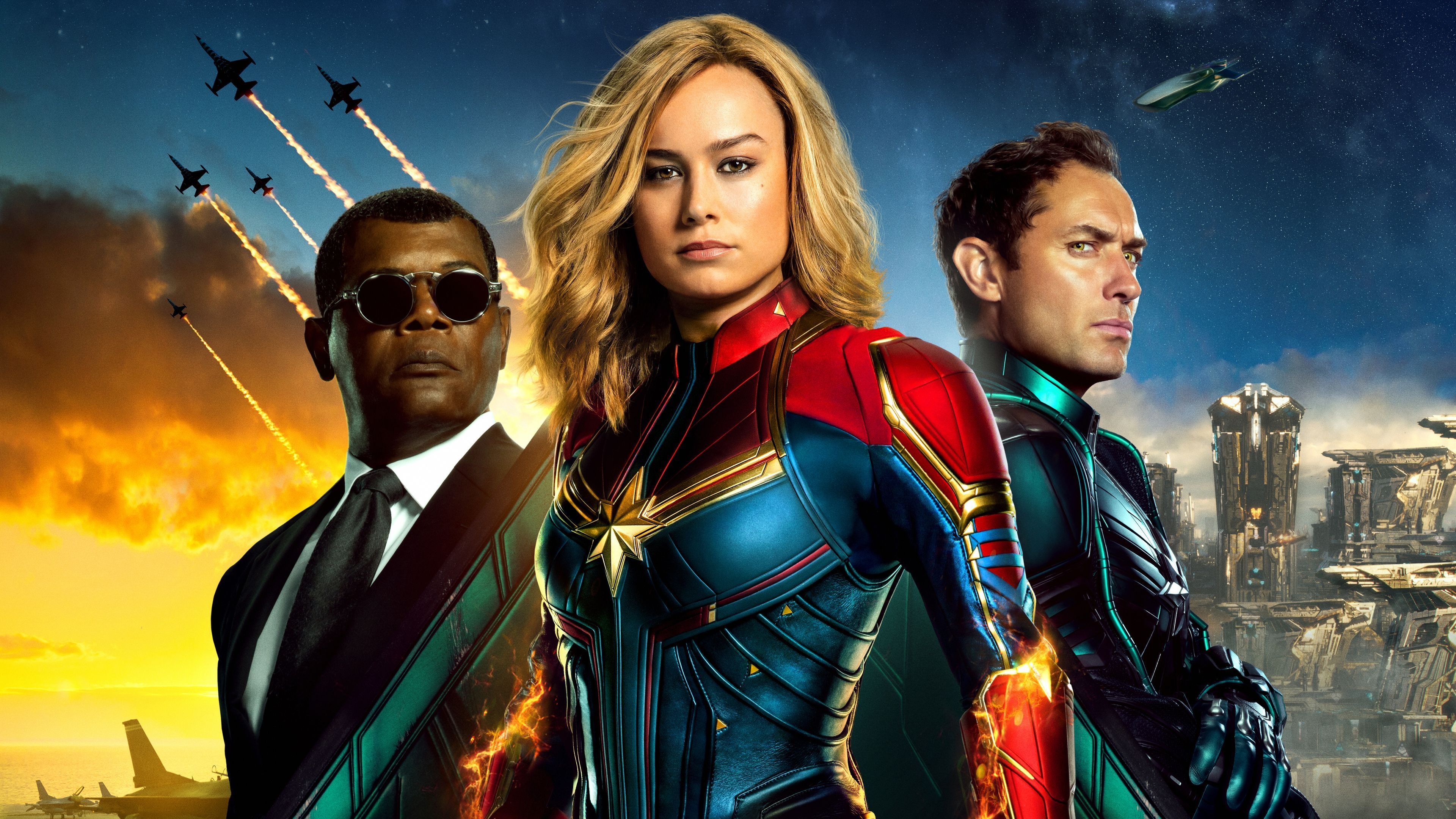 Captain Marvel, Movie Poster Wallpaper, 3840x2160 4K Desktop