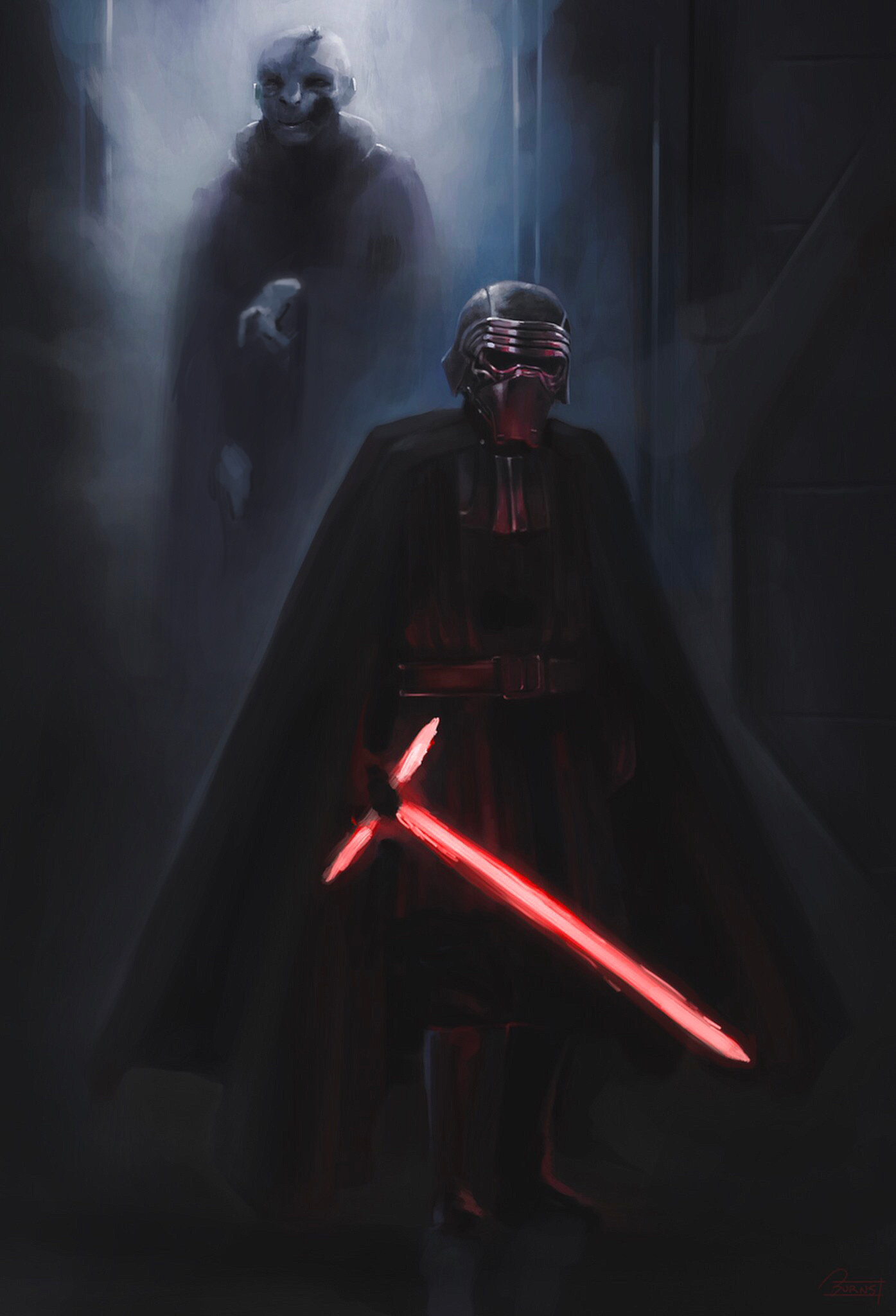 Knights of Ren, Artistic representation, Star Wars franchise, Visual splendor, 1400x2050 HD Phone