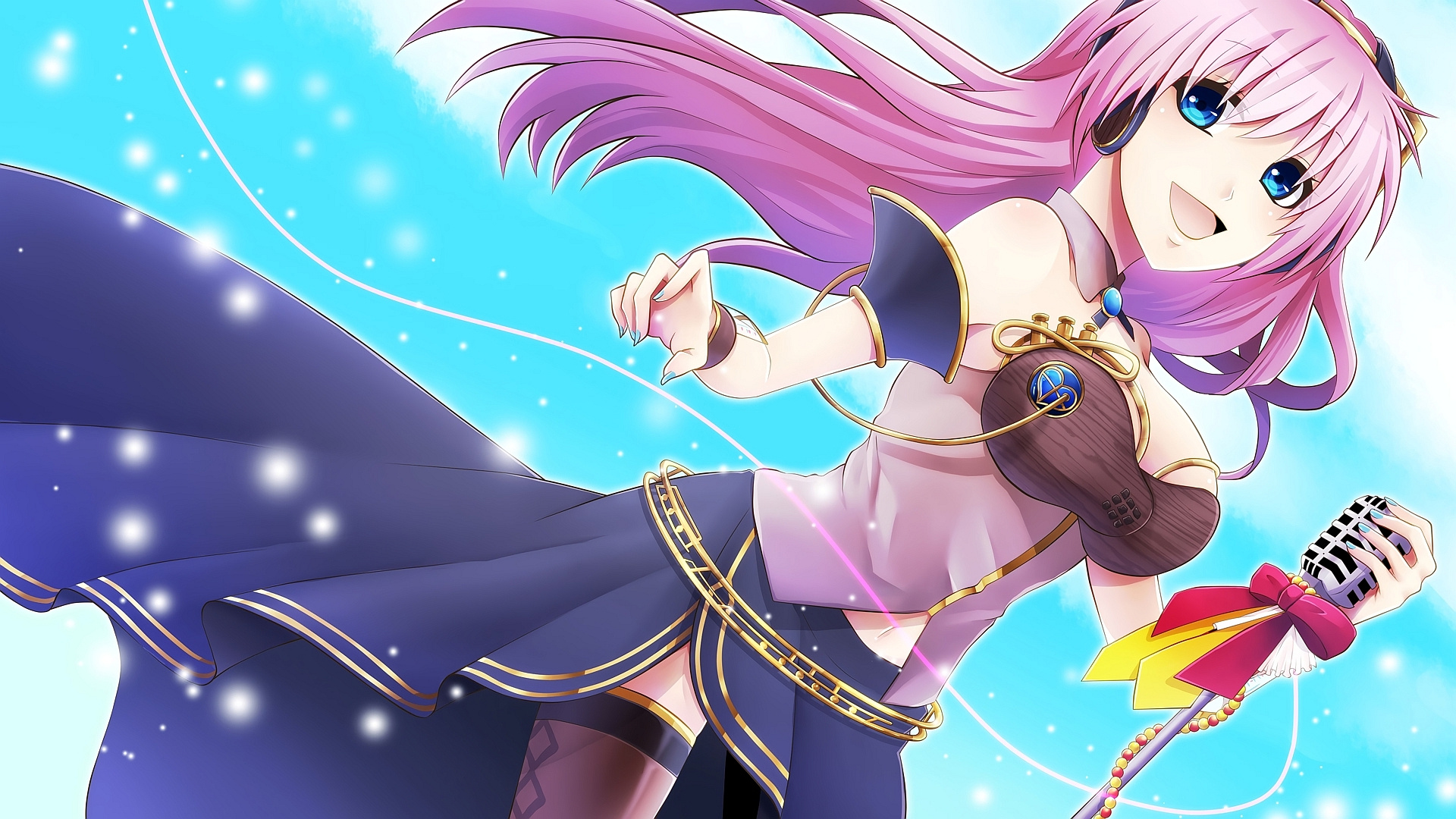 Luka Megurine, Mesmerizing charm, Anime wallpaper, Vocaloid fan, 1920x1080 Full HD Desktop