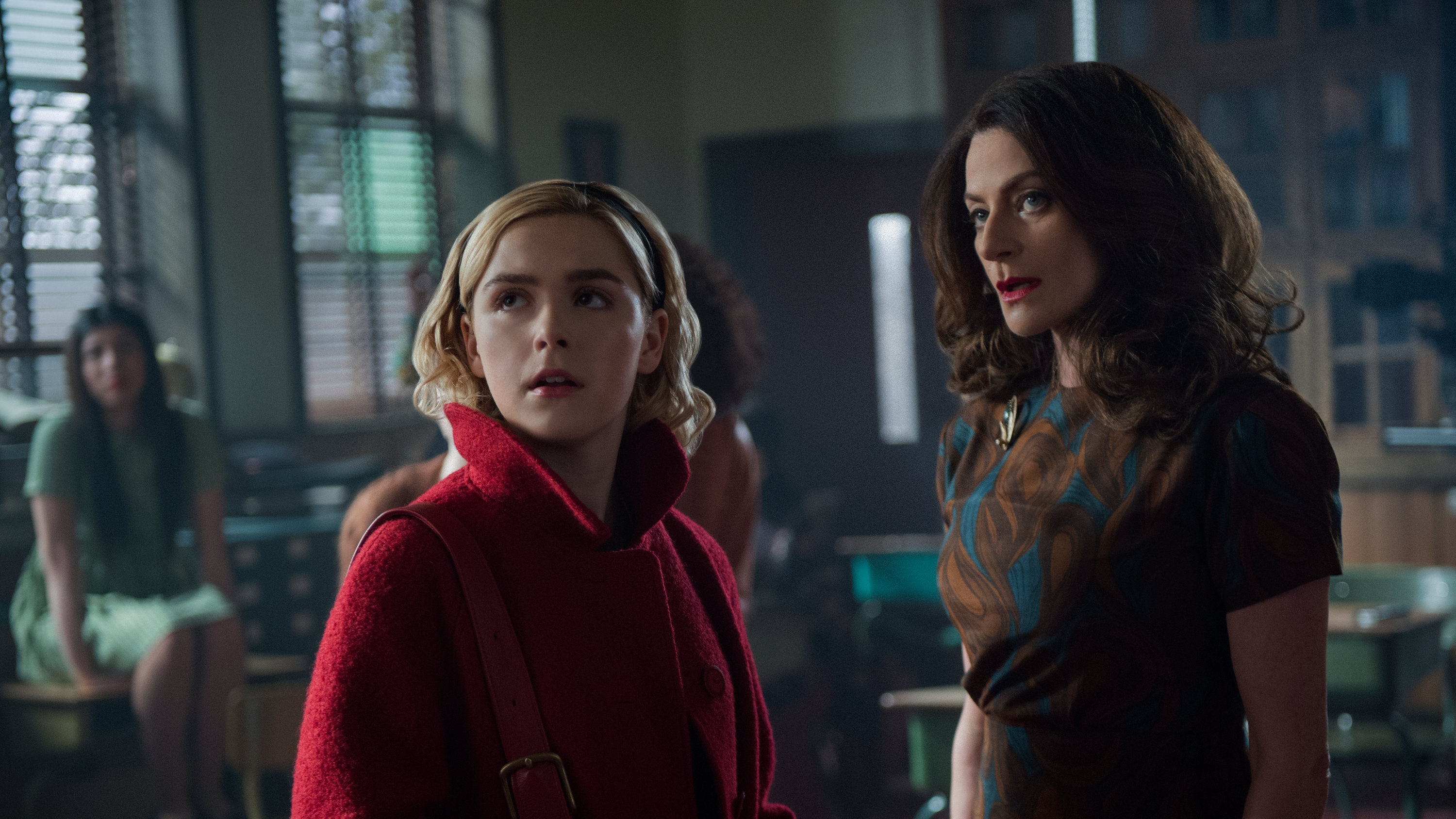 Michelle Gomez and Kiernan Shipka, Chilling Adventures of Sabrina Wallpaper, 3000x1690 HD Desktop