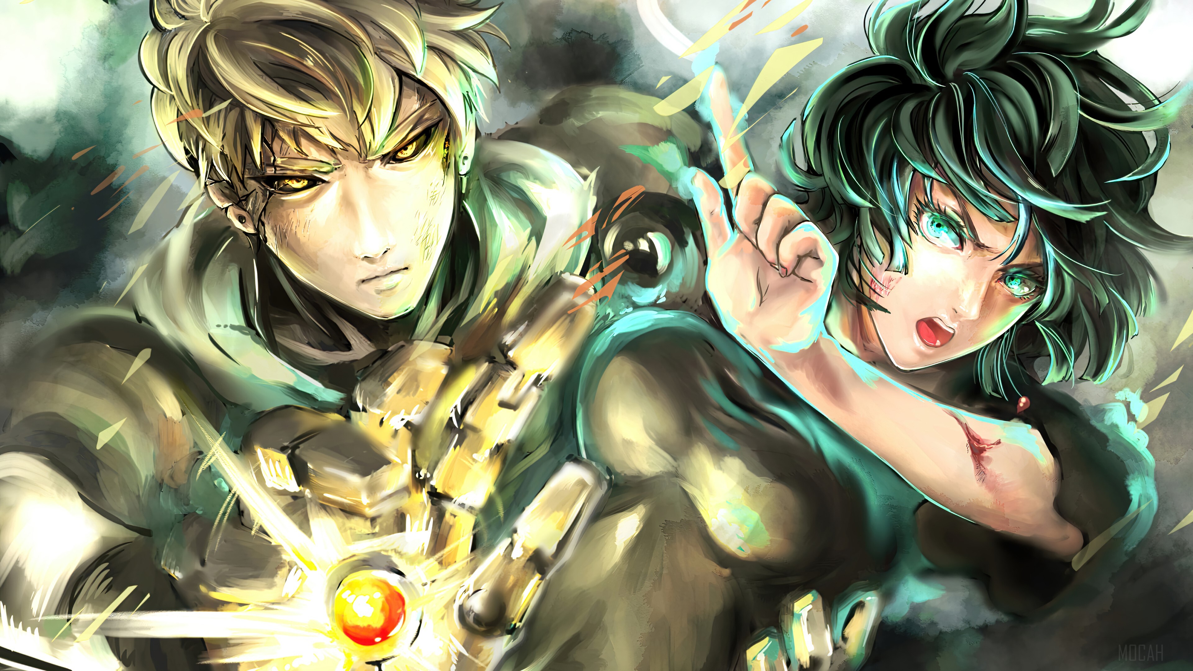 Genos, One Punch Man, Ryan Thompson, Anime wallpapers, 3840x2160 4K Desktop