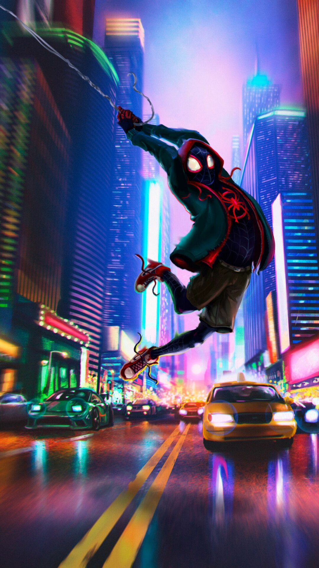 Spider-Man into the Spider-Verse, Movie wallpaper, Full HD quality, 1080x1920 Full HD Phone