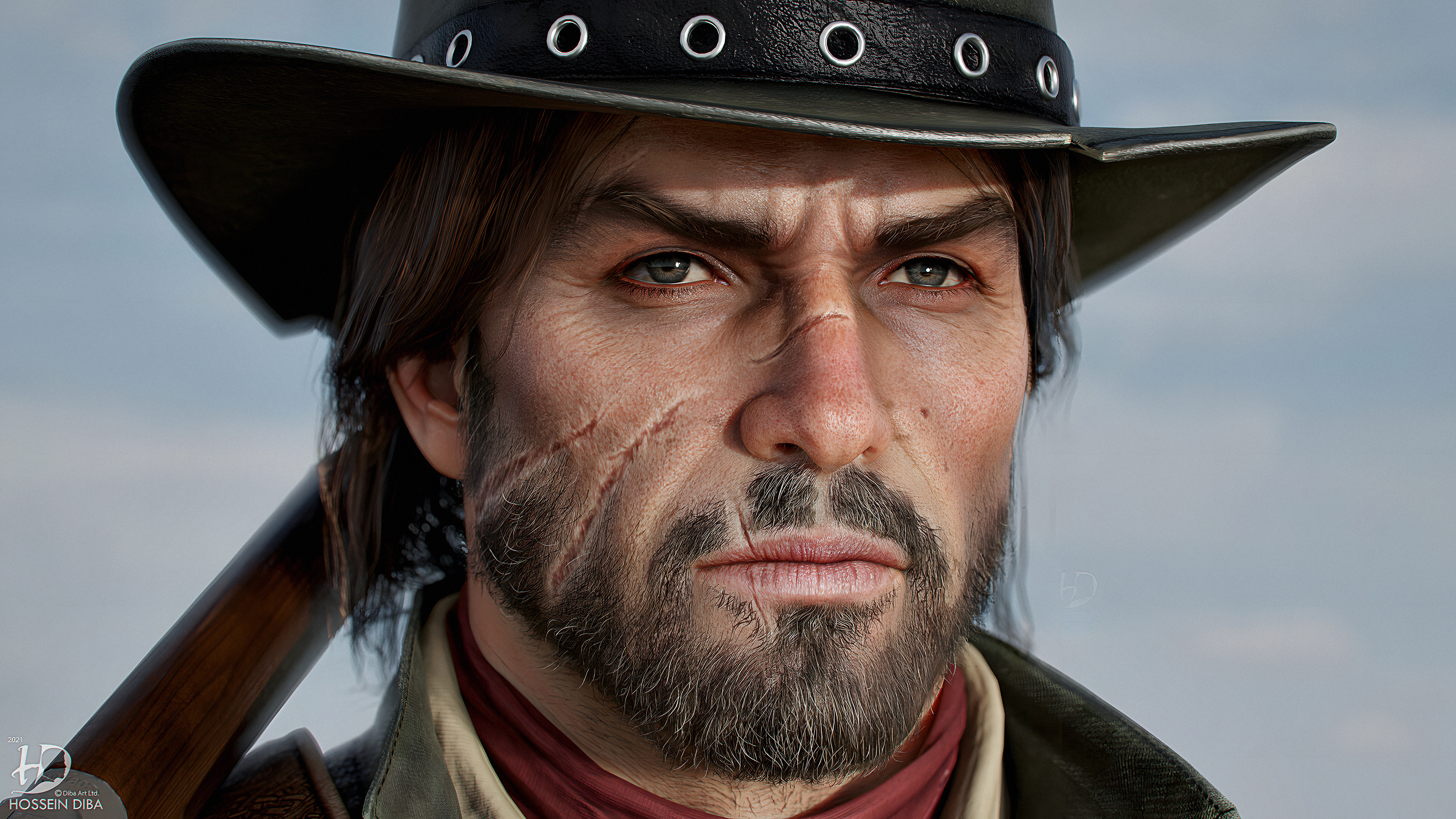 John Marston, 4K wallpaper, Men CGI, Red Dead Redemption, 3840x2160 4K Desktop