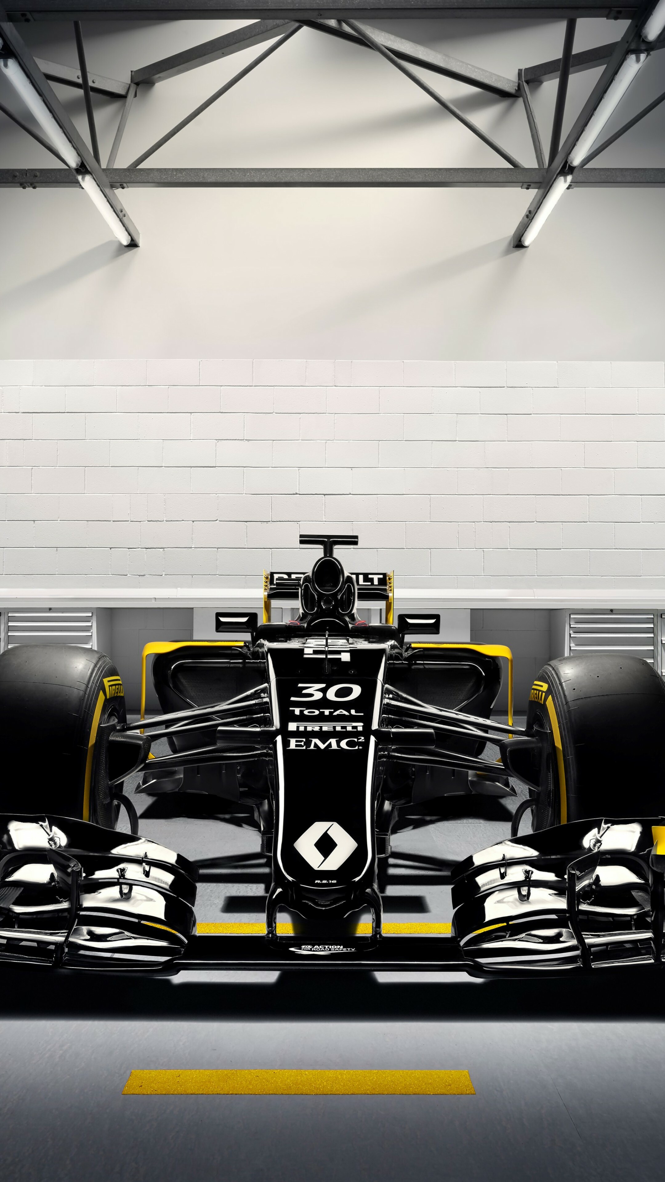 Renault R-S 16, Formula 1 testing, Live from Barcelona, 2160x3840 4K Phone