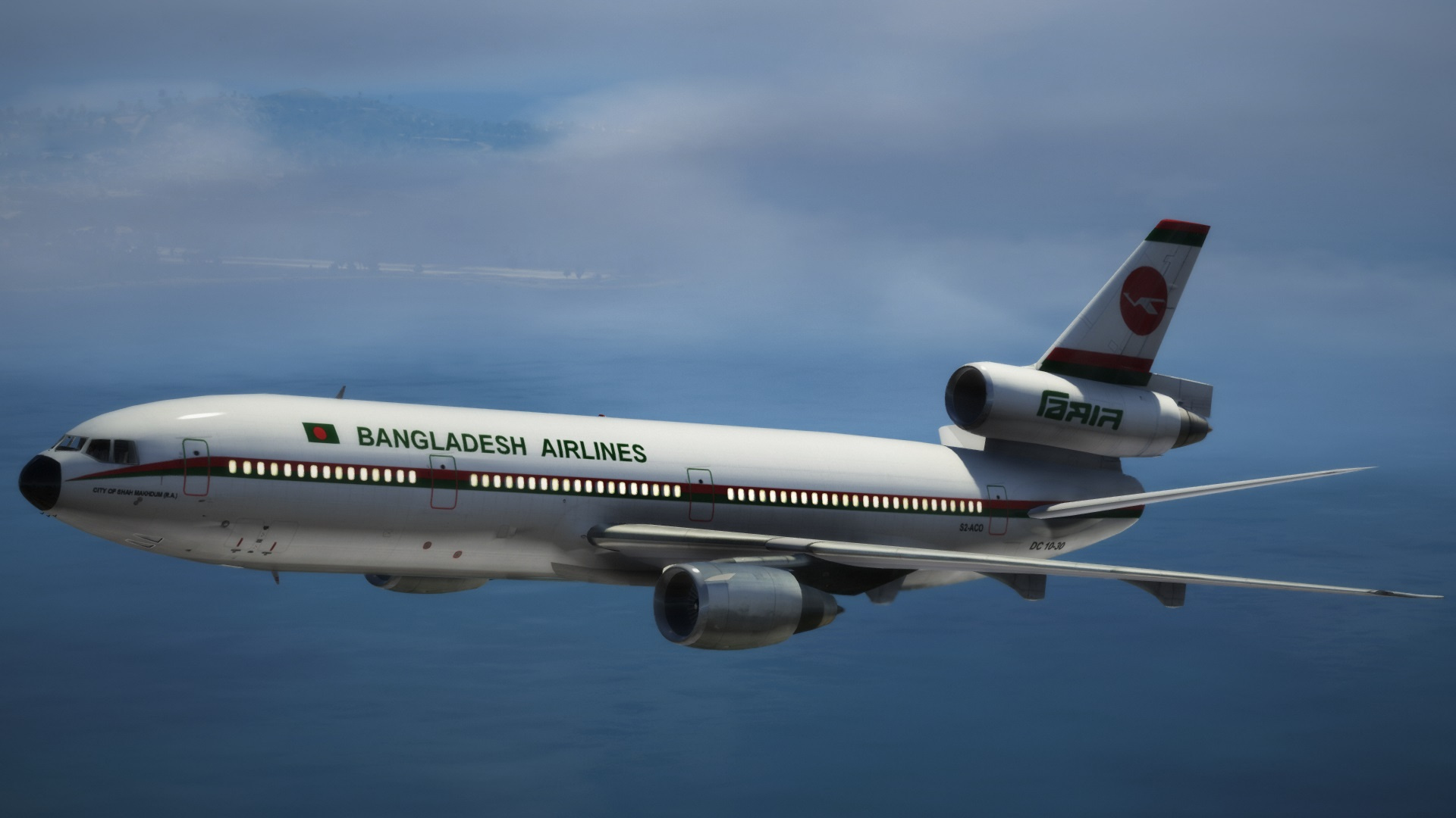 McDonnell Douglas, Travels, DC-10 livery pack, GTA 5 mods, 1920x1080 Full HD Desktop