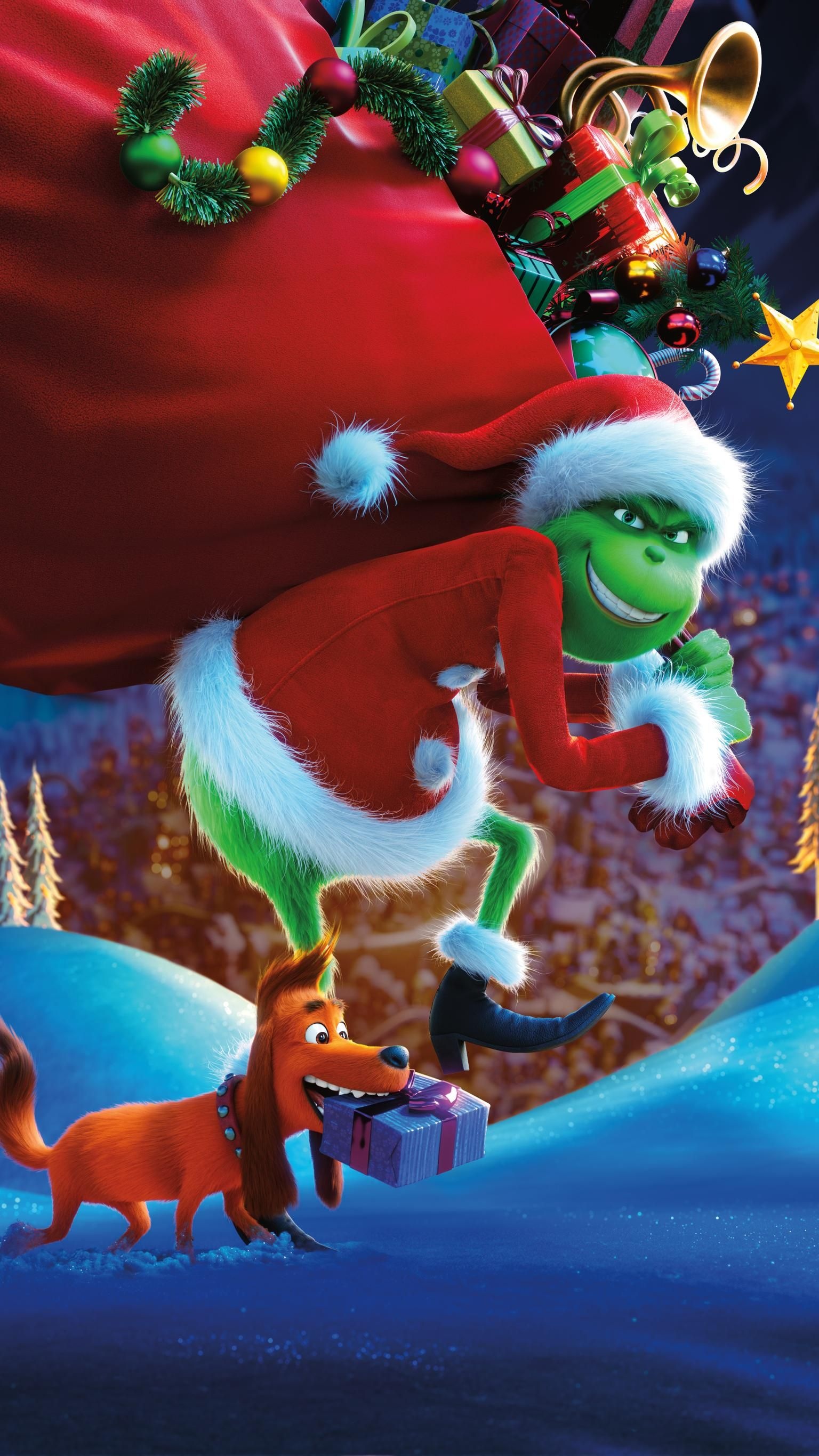 The Grinch 2018, Phone wallpaper, Cute Christmas wallpaper, Christmas phone wallpaper, 1540x2740 HD Phone