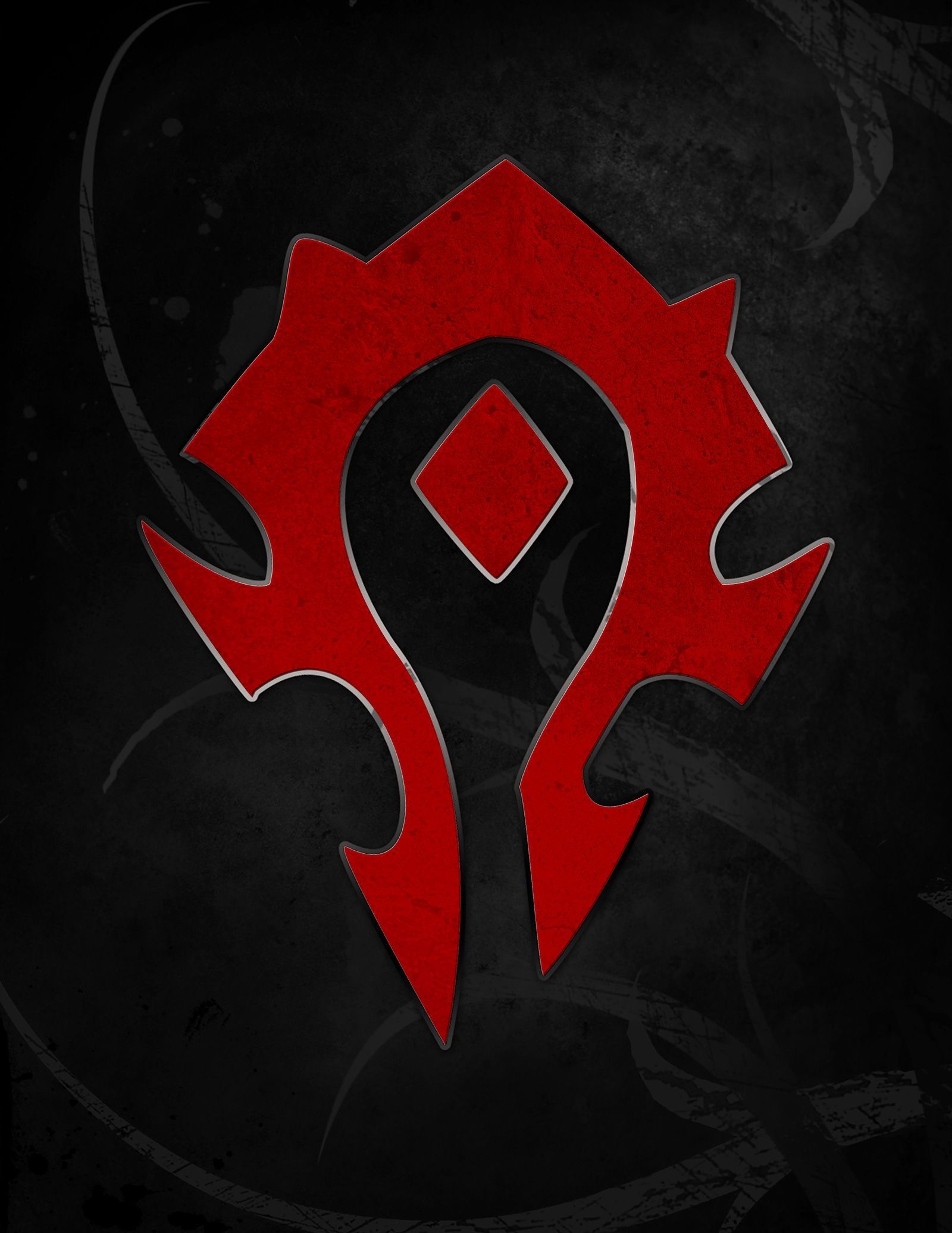 Horde logo, WoW gaming, Art by Exercise_Rhythm, Horde emblem, 1600x2080 HD Phone