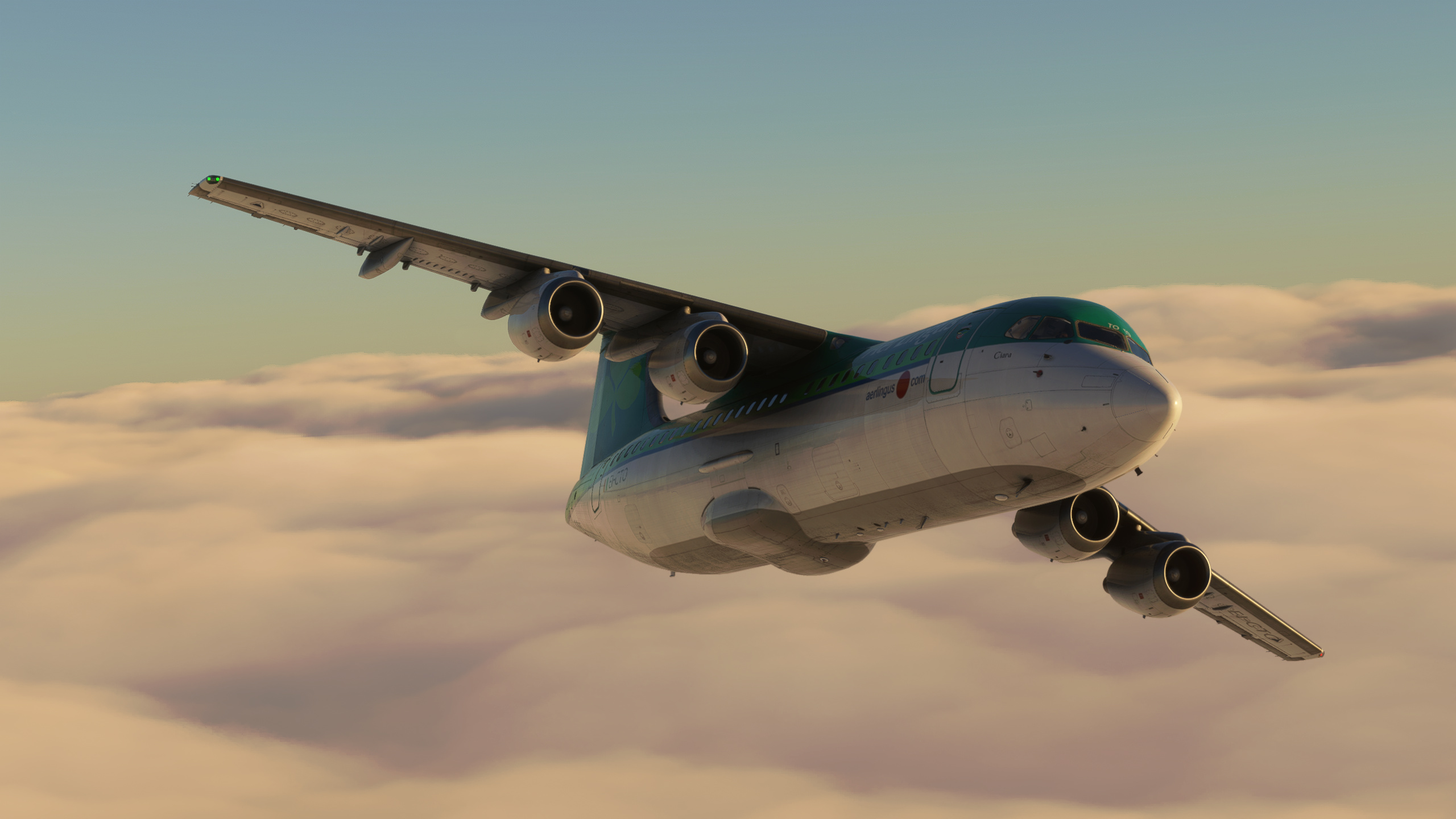 BAE 146 Climbing During Golden Hour : r/flightsim 2560x1440