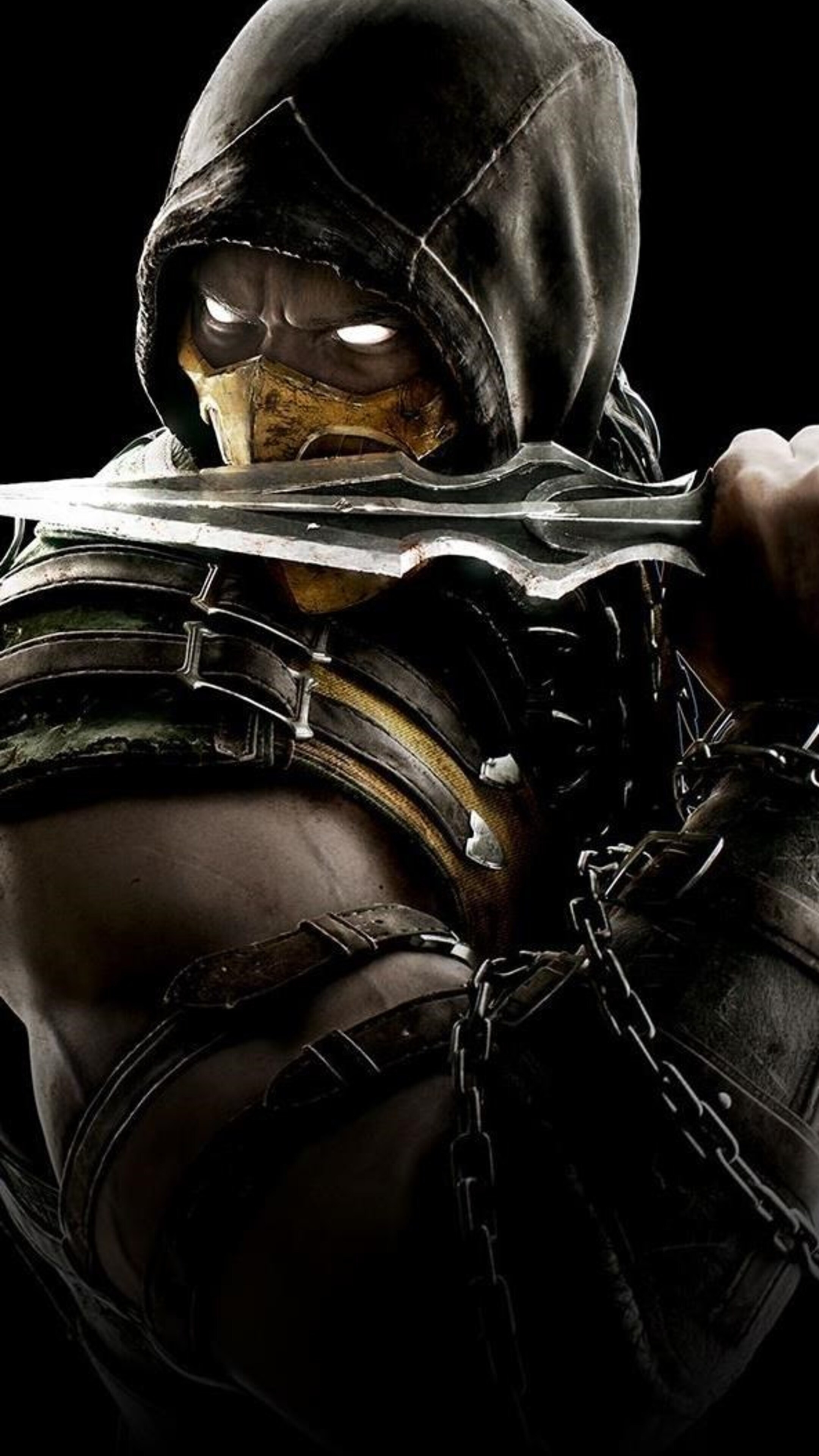 Scorpion, Mortal Kombat, Xperia wallpapers, Stunning visuals, 2160x3840 4K Phone