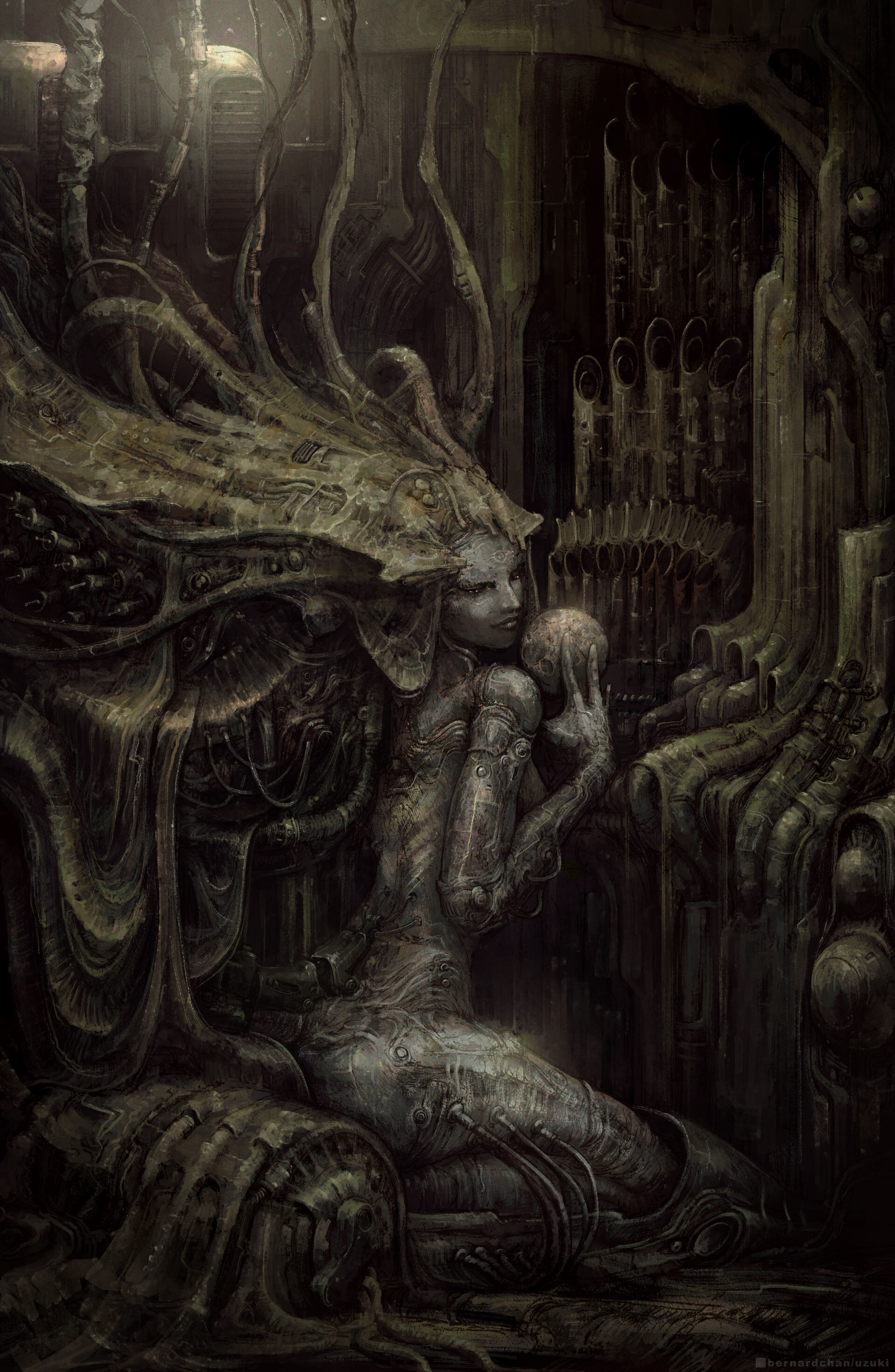 Hive Qween, H.R. Giger Wallpaper, 1920x2950 HD Phone