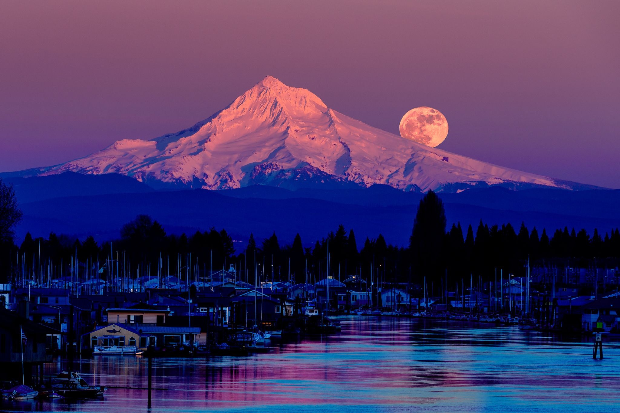 Portland Oregon Skyline, Oregon wallpapers, Oregon backgrounds, 2050x1370 HD Desktop