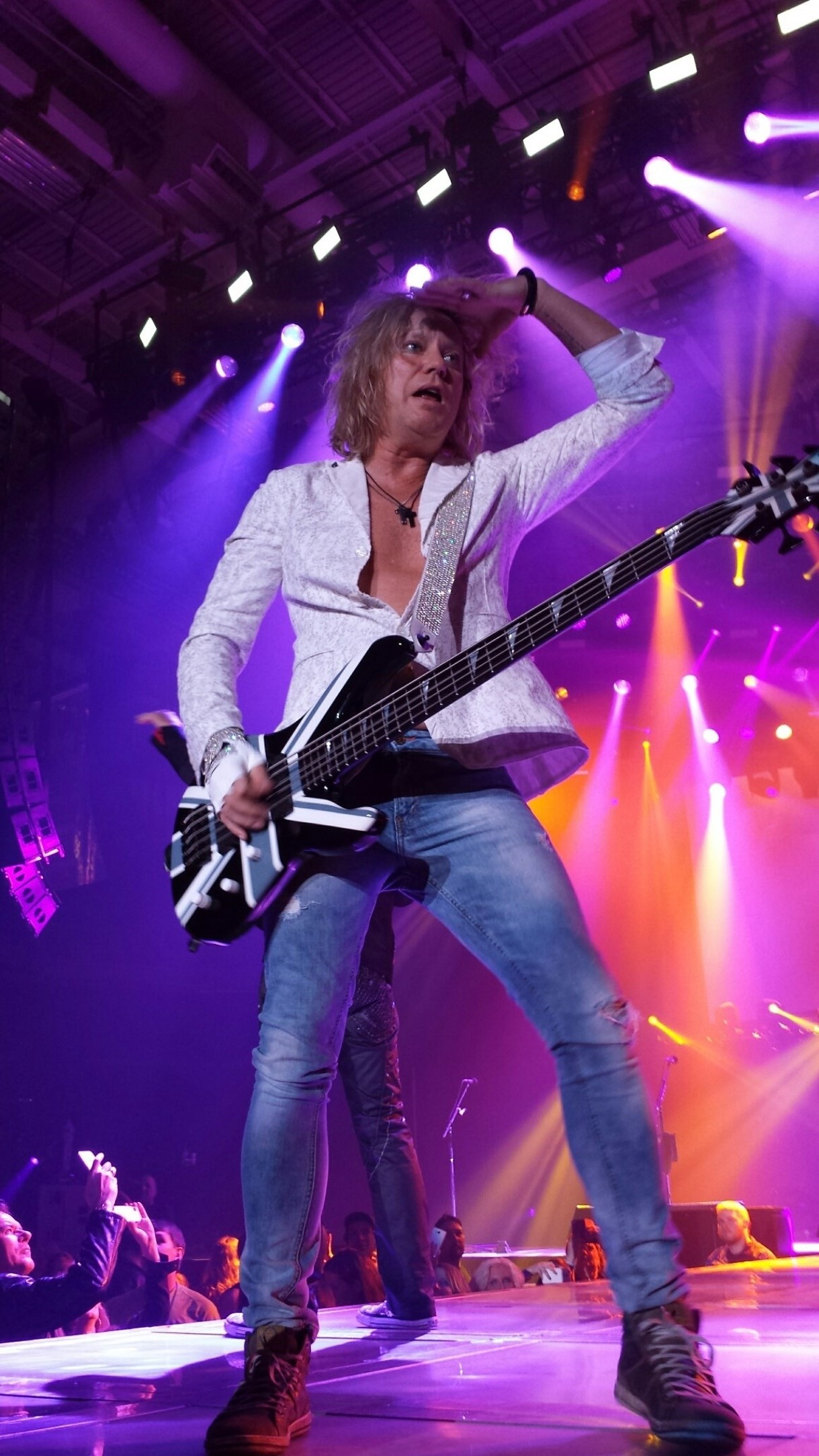 Rick Savage, Def Leppard bassist, Legendary musician, 1220x2170 HD Phone