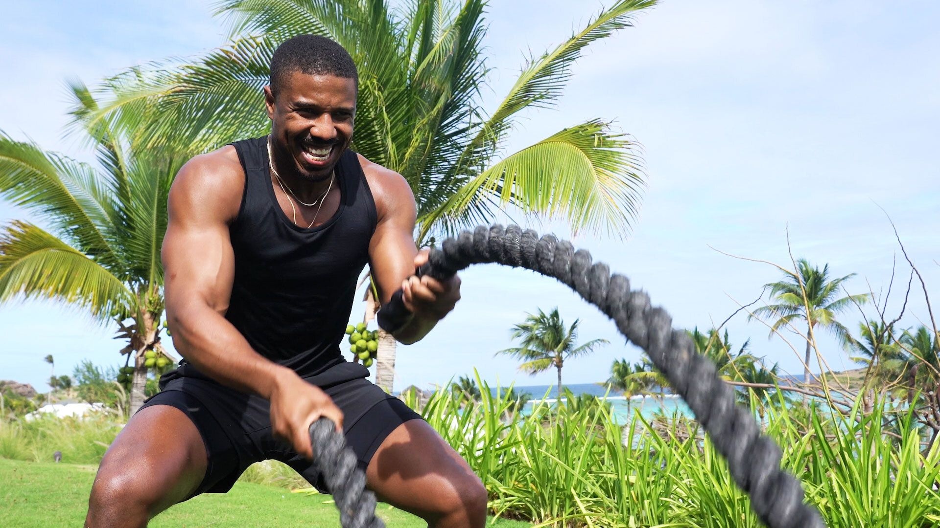 Michael B. Jordan, Movies, Outdoor workout, Without Remorse, 1920x1080 Full HD Desktop