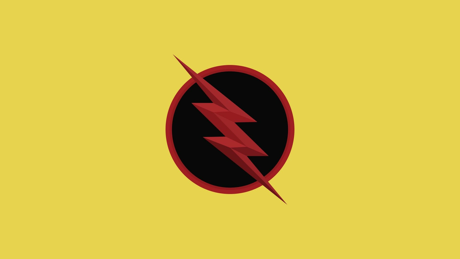 Reverse Flash logo, DC Comics, Minimal wallpaper, Comic book villain, 1920x1080 Full HD Desktop