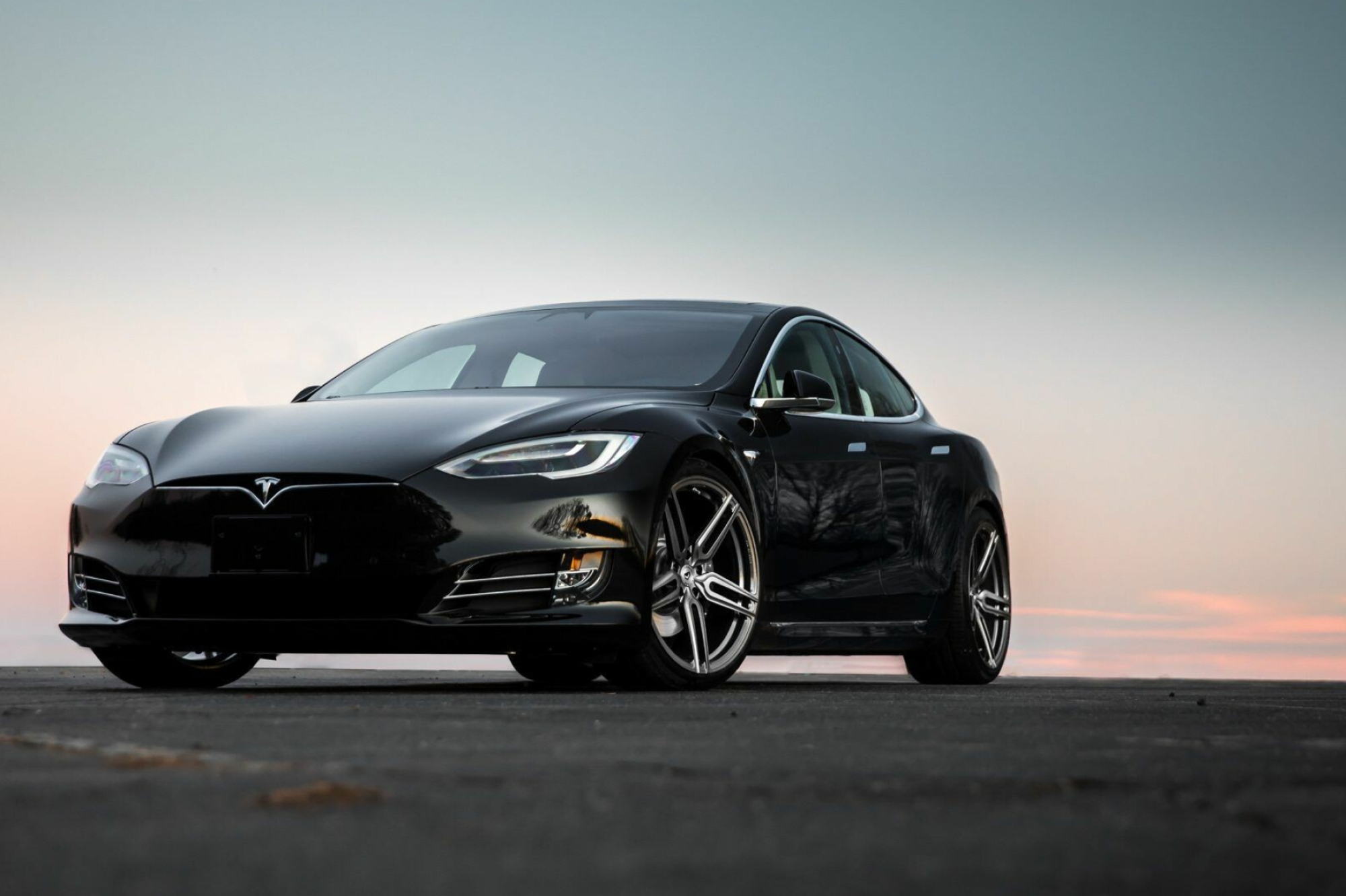 Tesla Model S, Sleek and black, Elegance on wheels, Stylish presence, 2000x1340 HD Desktop