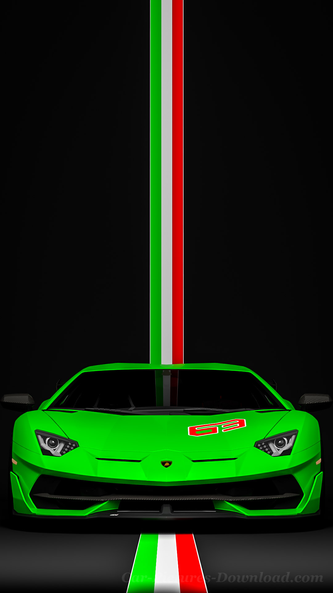 Italian Flag Colors, Lamborghini Aventador Wallpaper, 1080x1920 Full HD Phone