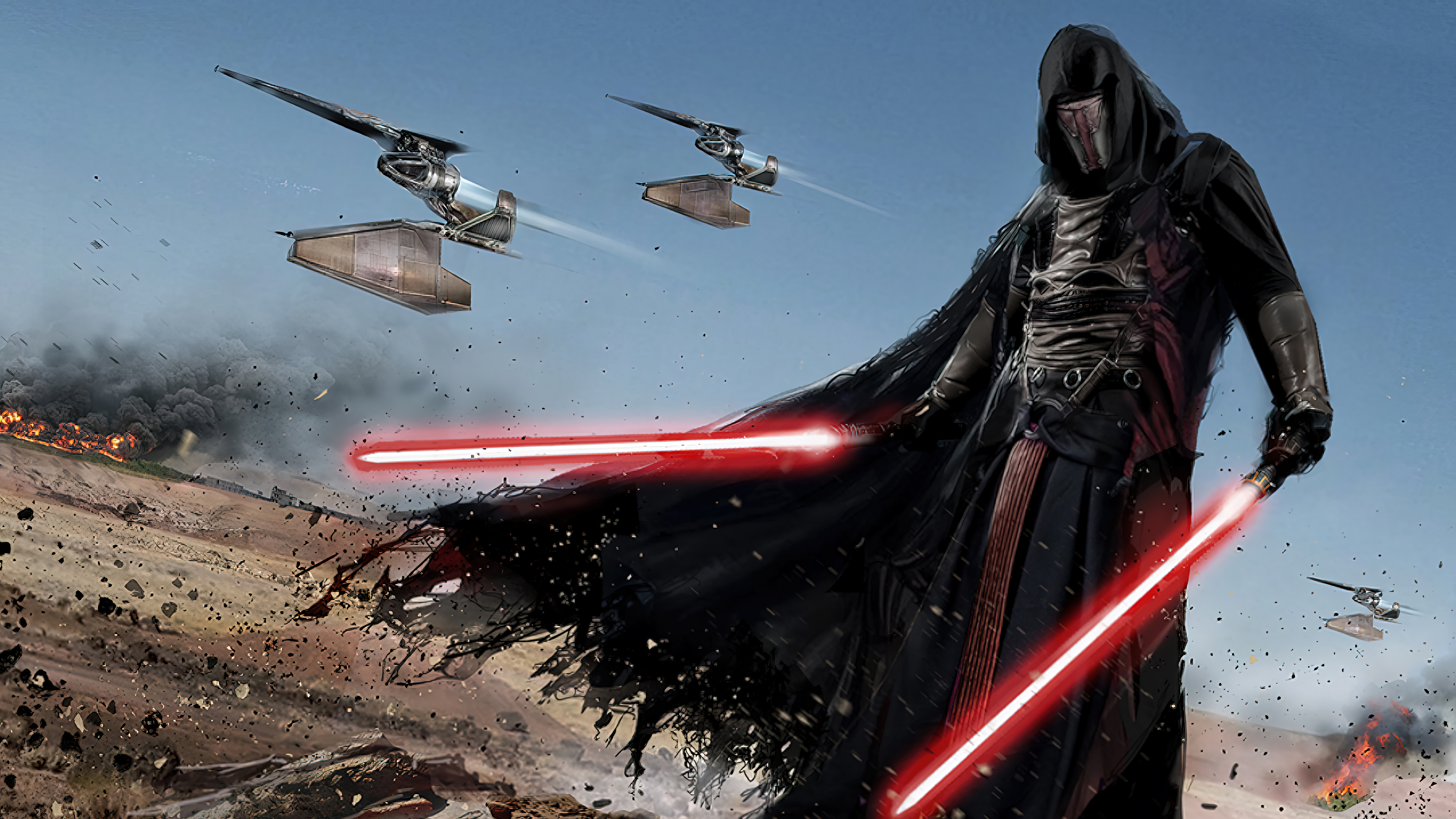 Darth Revan, 4K PC wallpaper, Sith Lord depiction, Desktop background, 3840x2160 4K Desktop