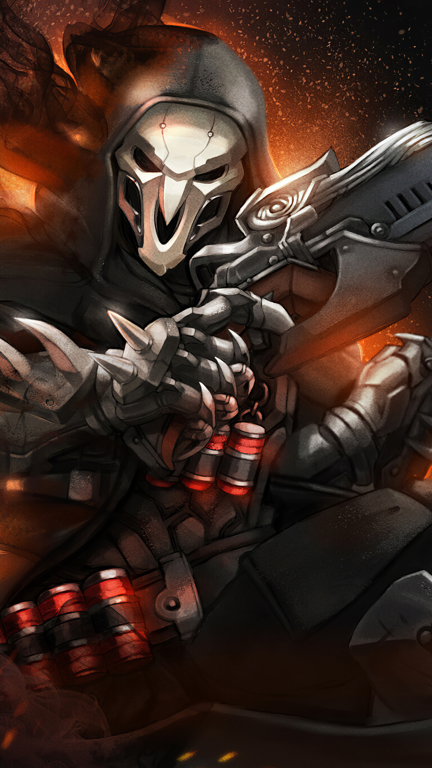 Faucheur, Overwatch, Samsung Galaxy S6, HD wallpapers, 1440x2560 HD Phone