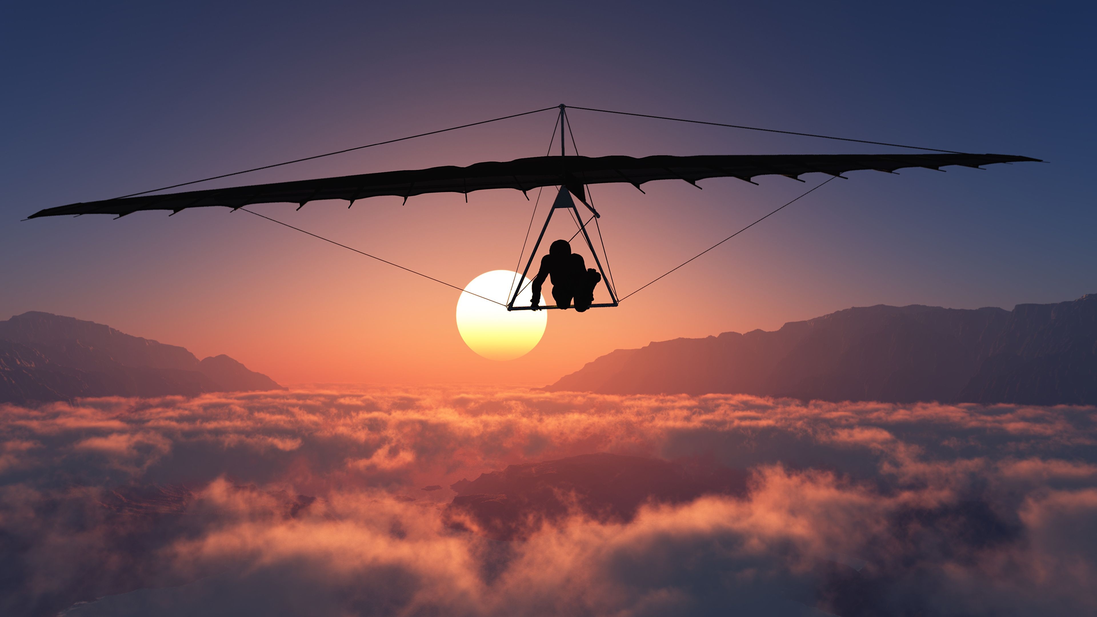 Hang gliding, Gliding Wallpaper, 3840x2160 4K Desktop