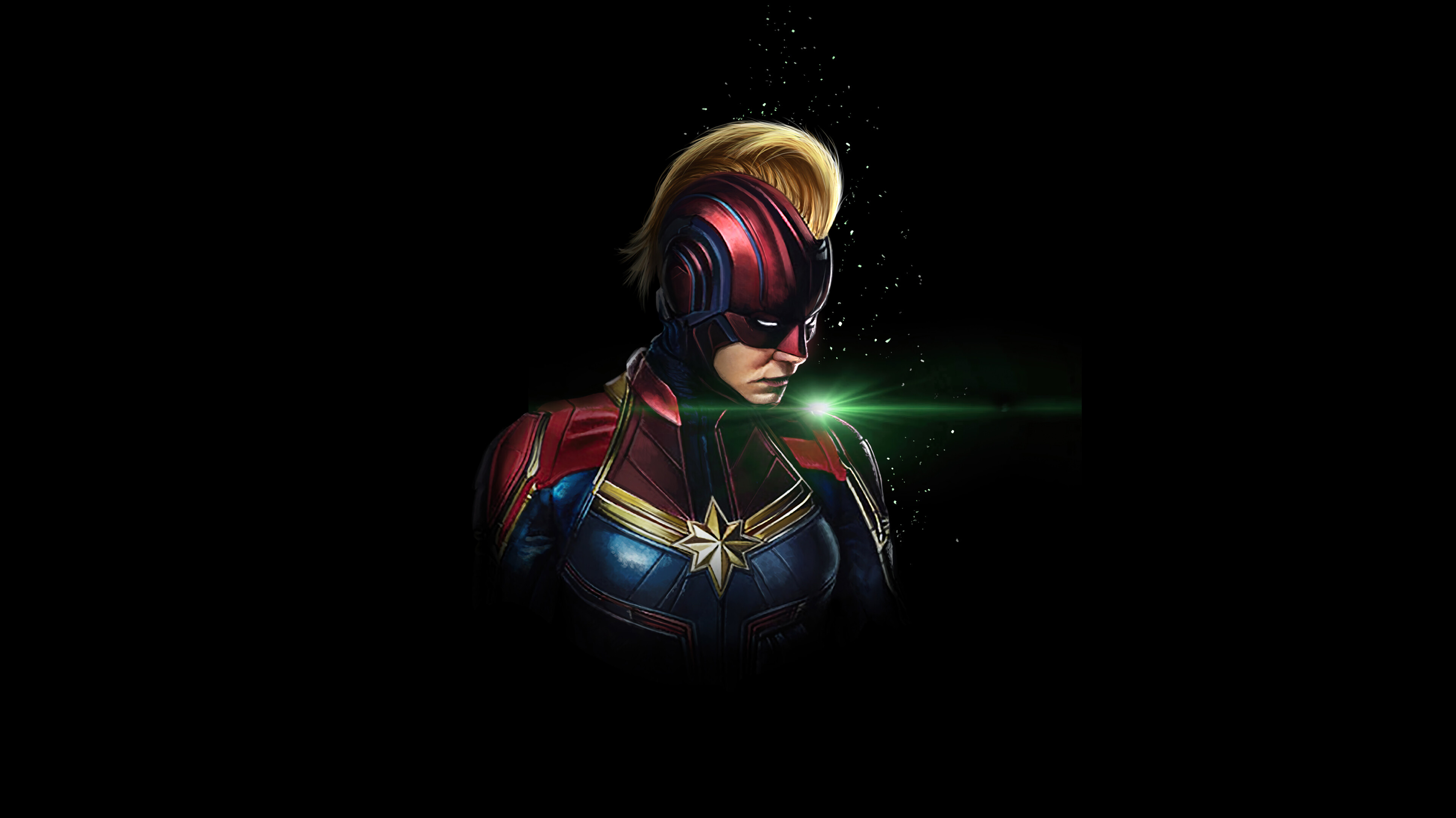 Captain Marvel Dark, Captain Marvel Wallpaper, 3840x2160 4K Desktop