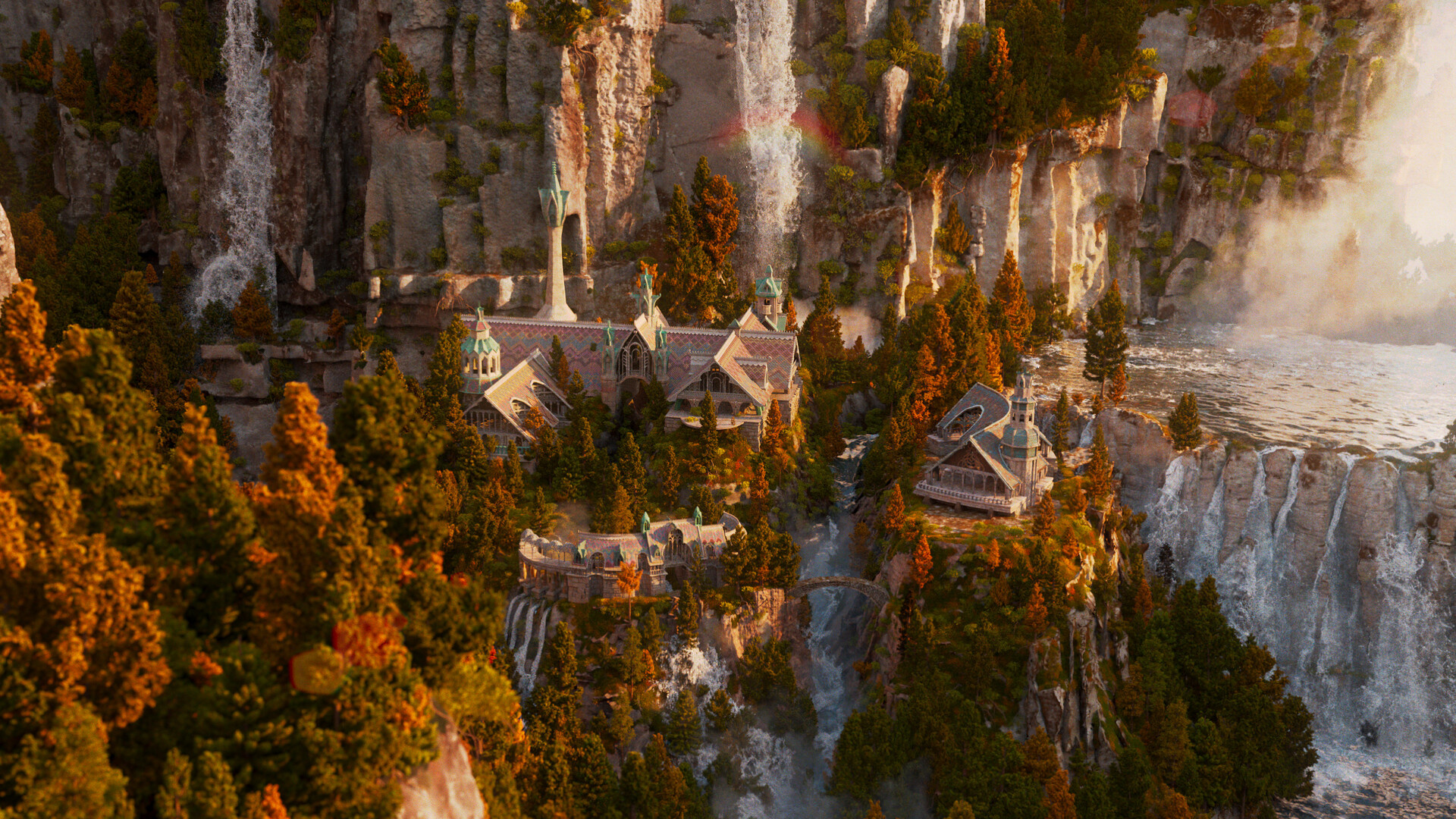 Rivendell, Fan art, Fady Kadry, Elven sanctuary, 1920x1080 Full HD Desktop