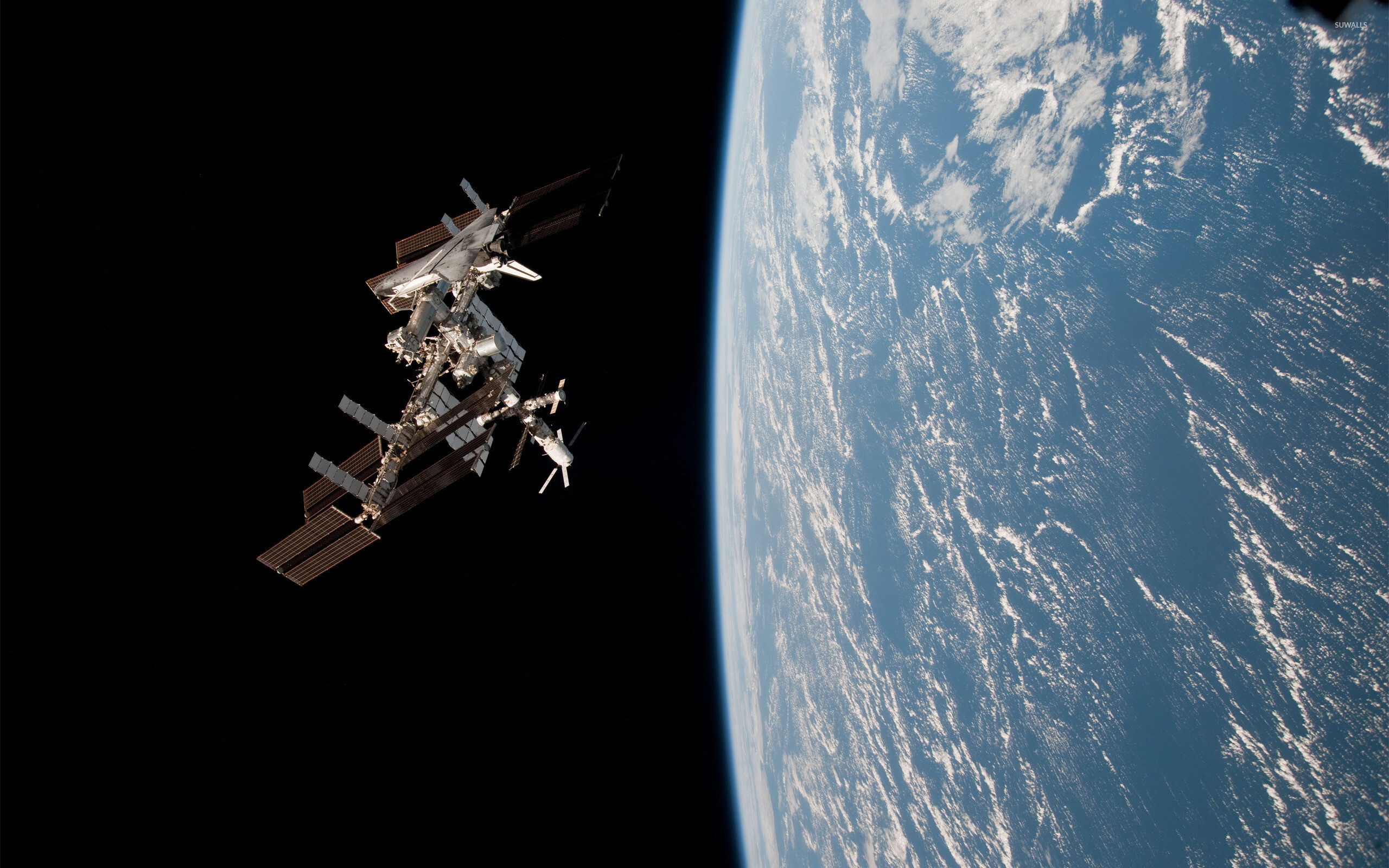 Space Station, Orbiting space station, Cosmic marvel, Astronomical wallpaper, 2560x1600 HD Desktop