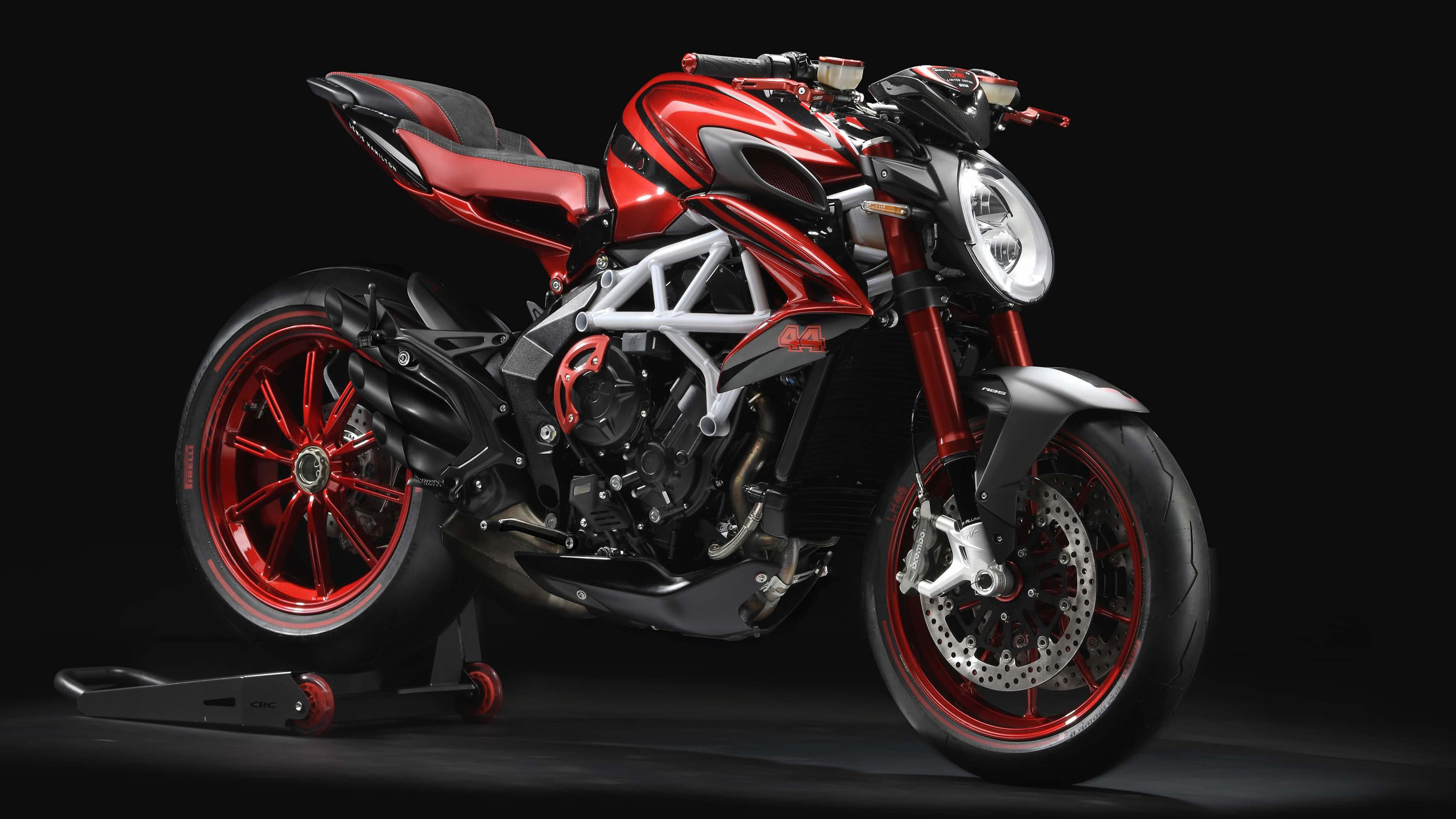 MV Agusta Brutale Rosso, Lewis Hamilton edition, Ultra HD wallpaper, Italian perfection, 3840x2160 4K Desktop