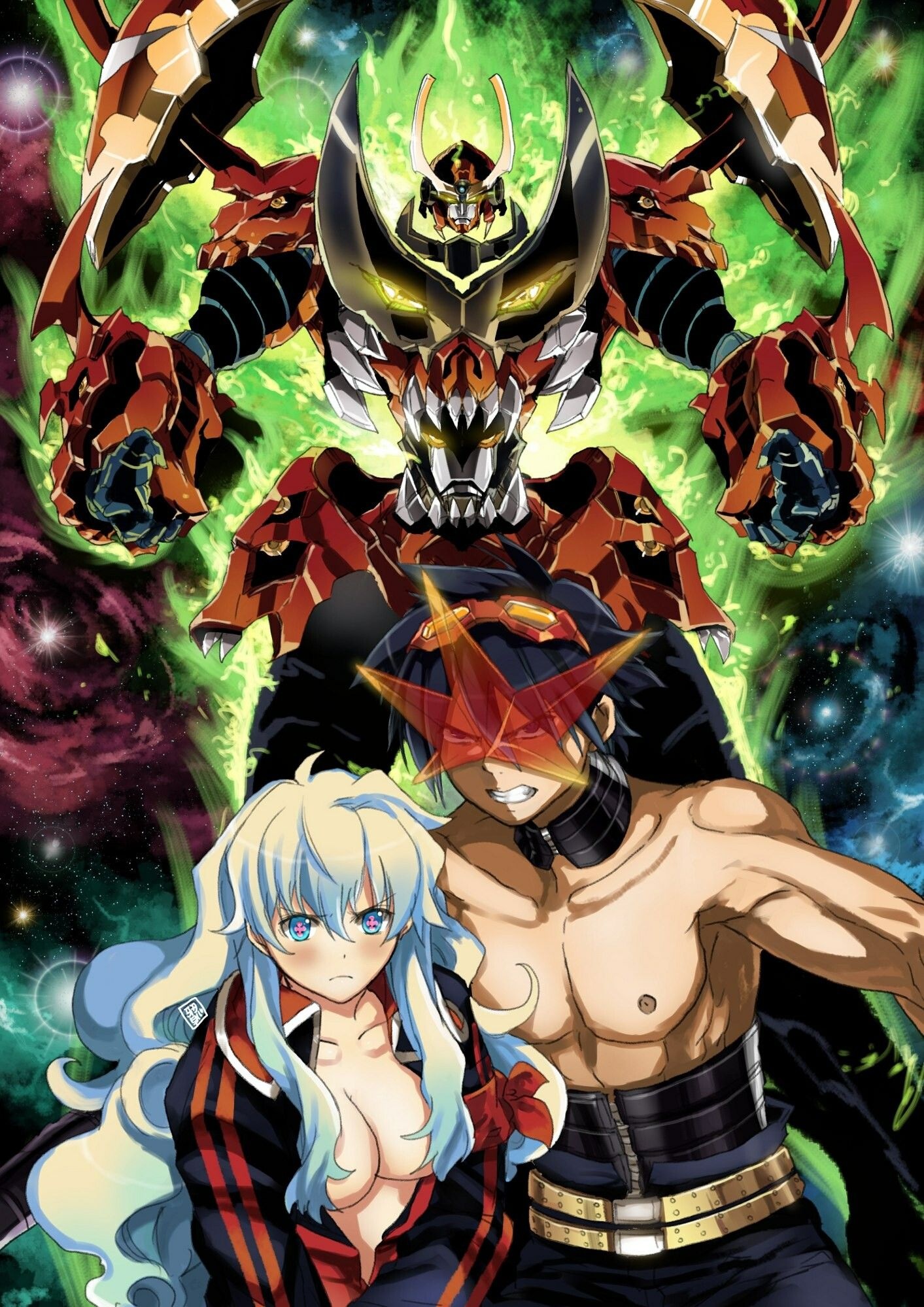 Tengen Toppa Gurren Lagann, Anime comeback, Action-packed storyline, April 2022 premiere, 1420x2000 HD Phone