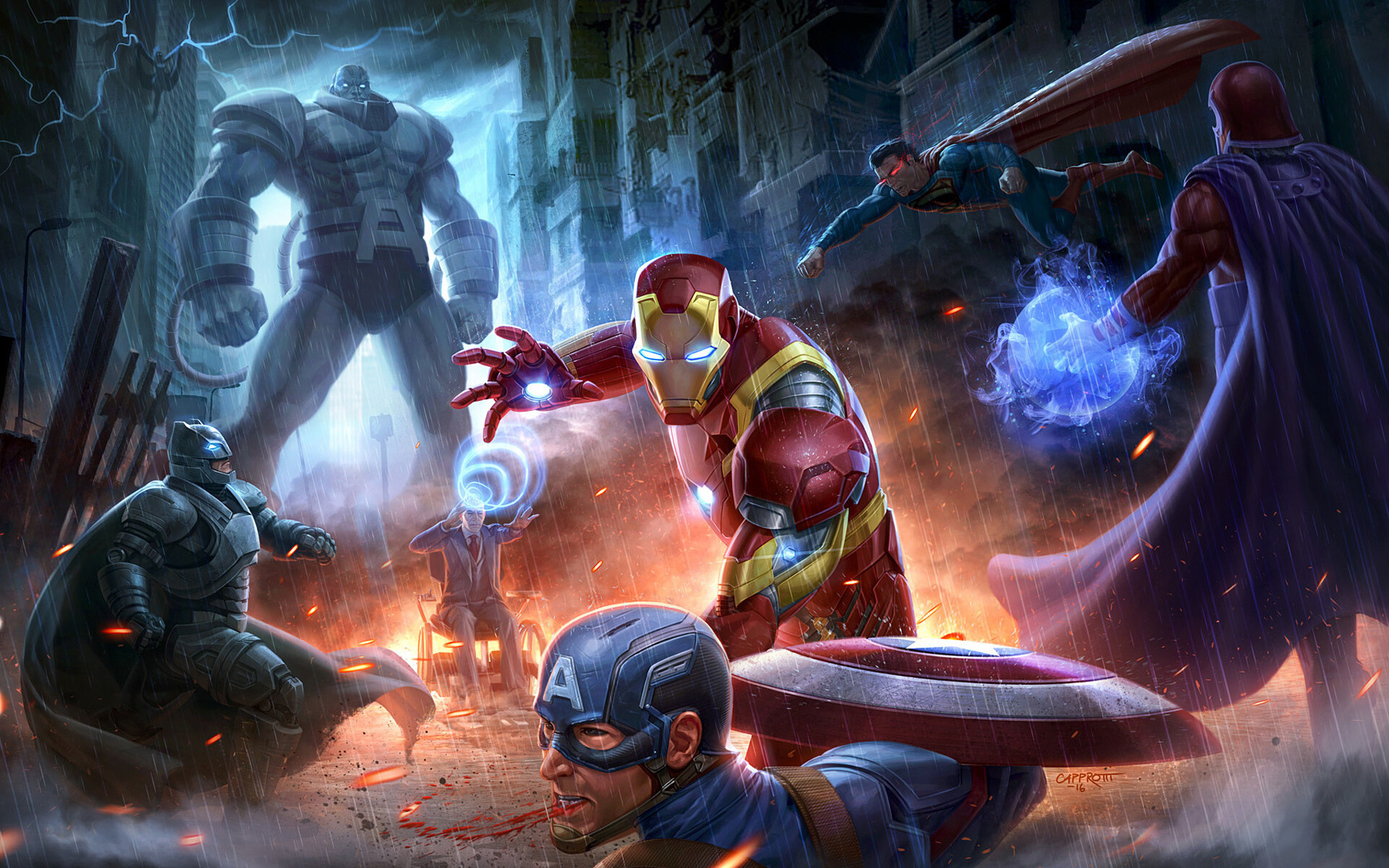 DC vs. Marvel, Superhero battle, Avengers vs. Justice League, Marvel Comics, 1920x1200 HD Desktop